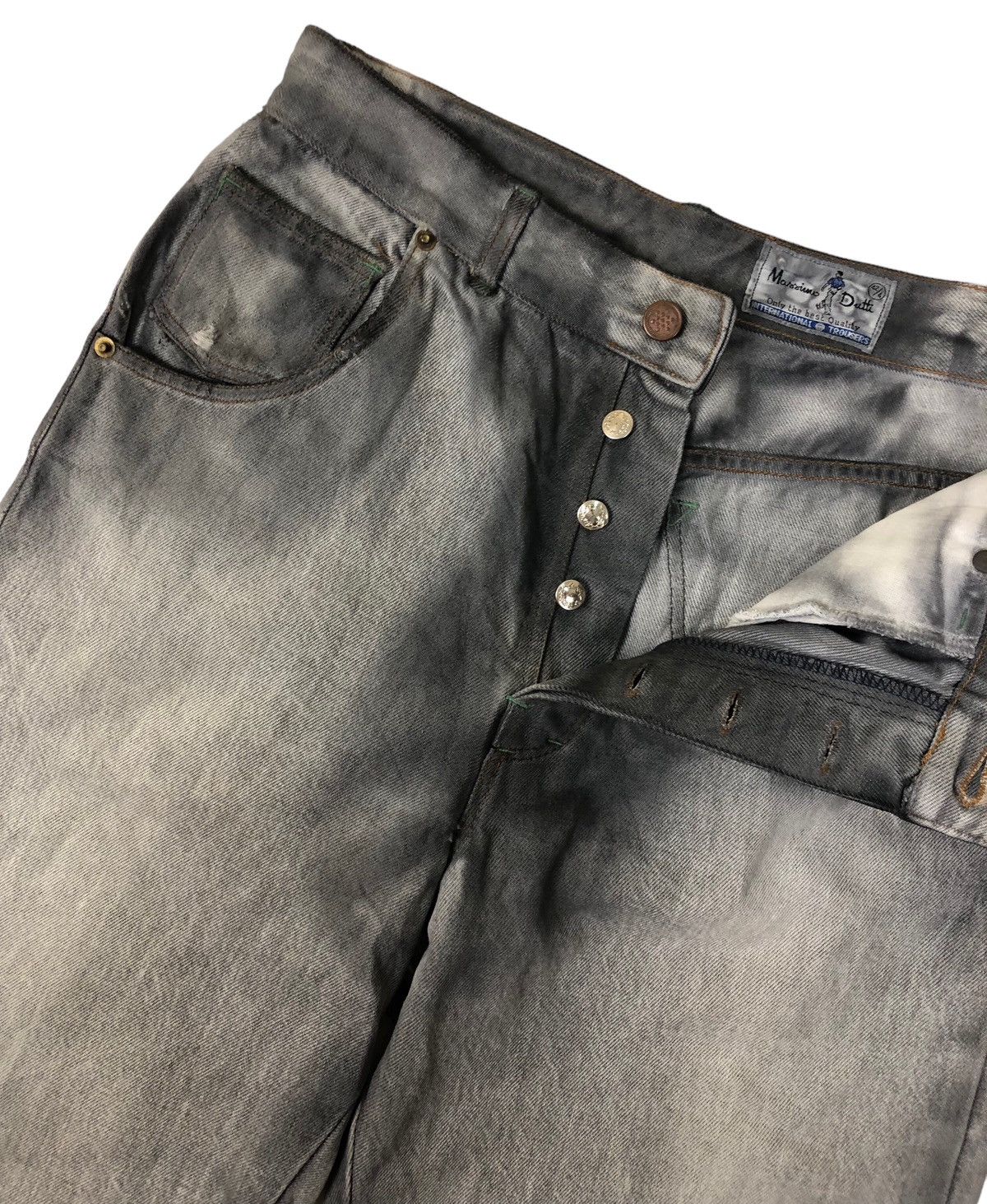 Massimo Dutti Massimo Dutti Bleach Distressed Denim Jeans Size US 30 / EU 46 - 8 Thumbnail