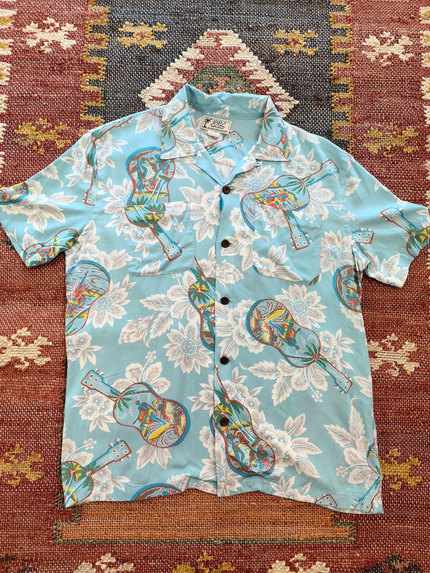 RRL Ralph Lauren RRL Tropical Print Camp Shirt Size US M / EU 48-50 / 2 - 1 Thumbnail