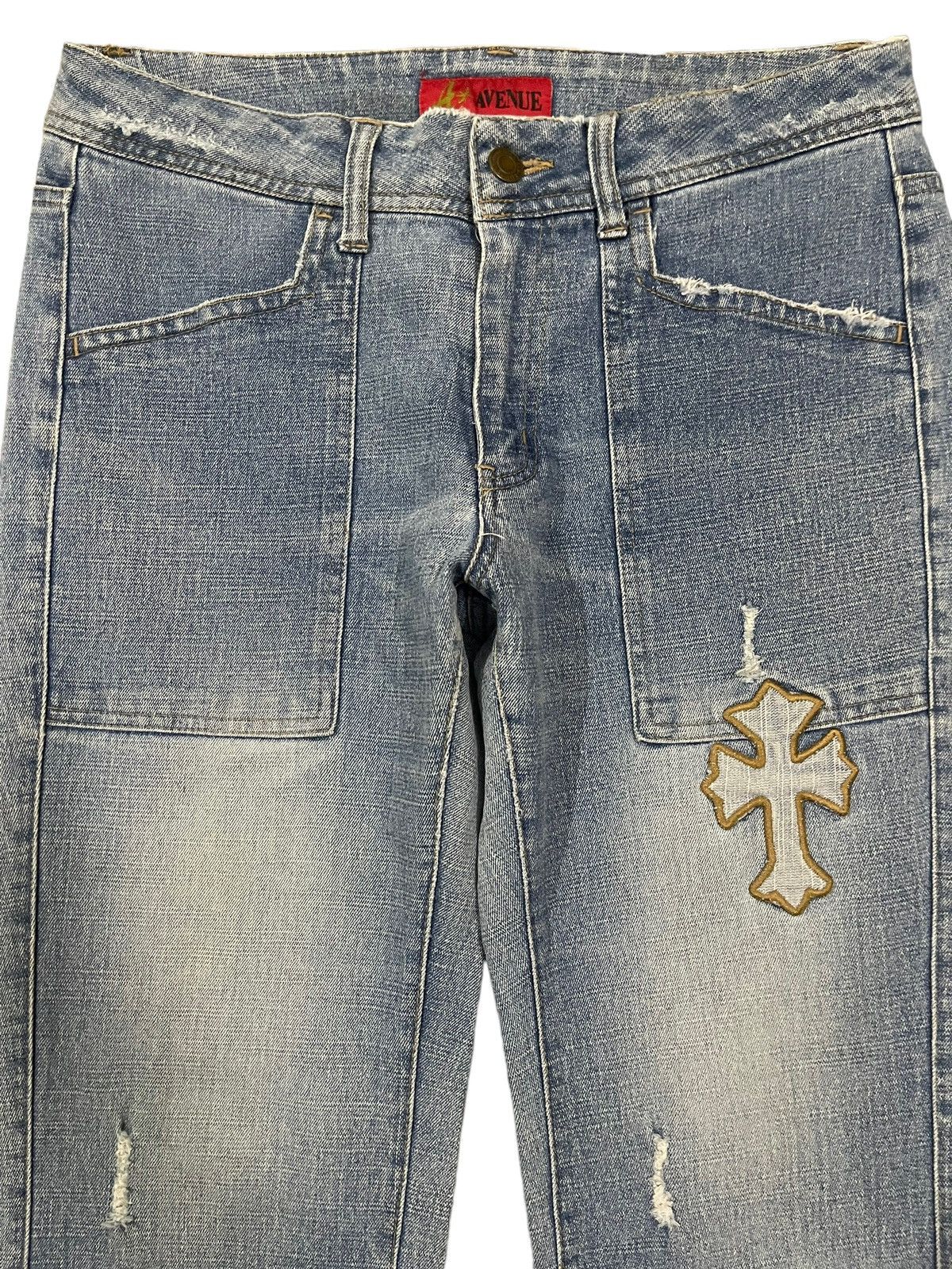 semanticdesign Vintage Japanese Cross Patch Style Chrome Hearts Inspired Size US 29 - 3 Thumbnail
