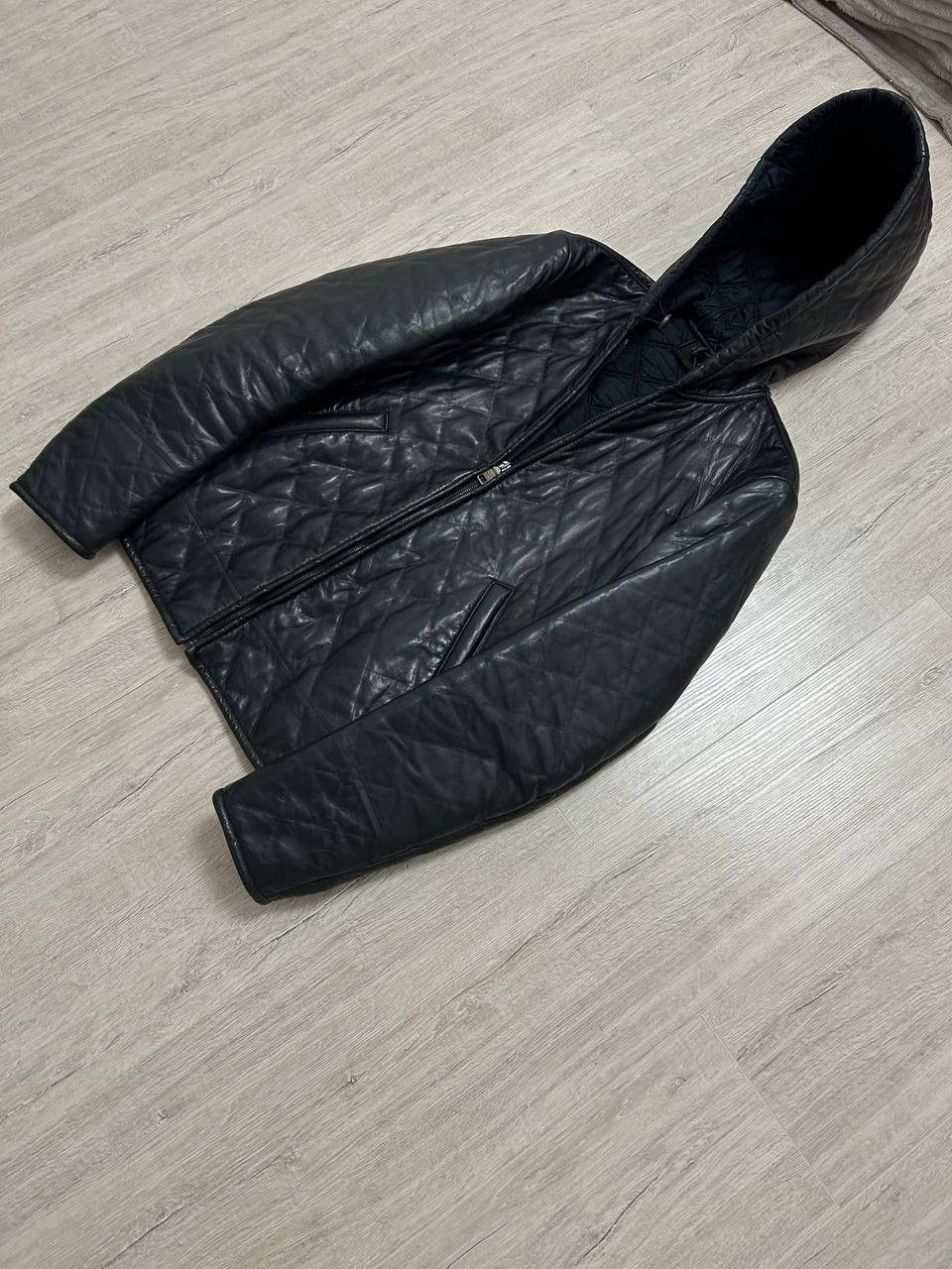 Prada Prada Mainline Luxurious Dark Ink Nappa Lamb Quilted Jacket Size US M / EU 48-50 / 2 - 6 Thumbnail