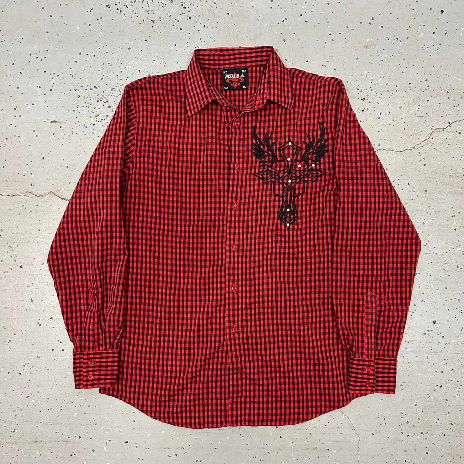 Other Y2K Red and black gothic button-up shirt Size US XL / EU 56 / 4 - 1 Thumbnail