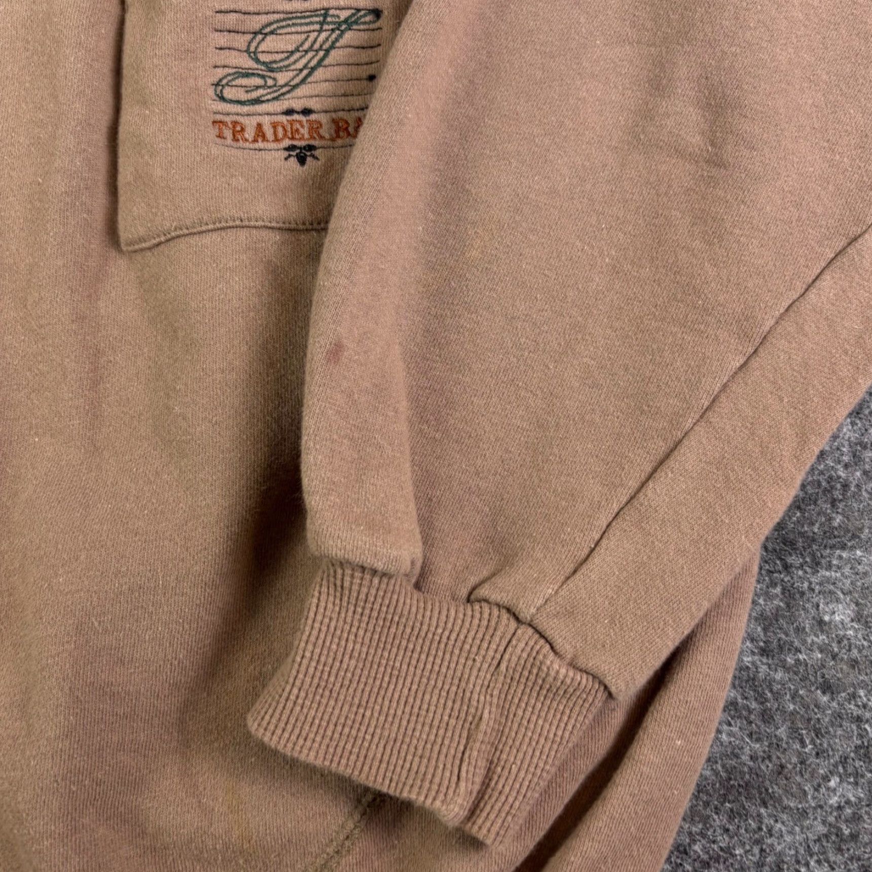 Vintage VINTAGE Trader Bay Striped Panel Crewneck Sweatshirt Mens XL Brown Cotton 90s Size US XL / EU 56 / 4 - 7 Thumbnail