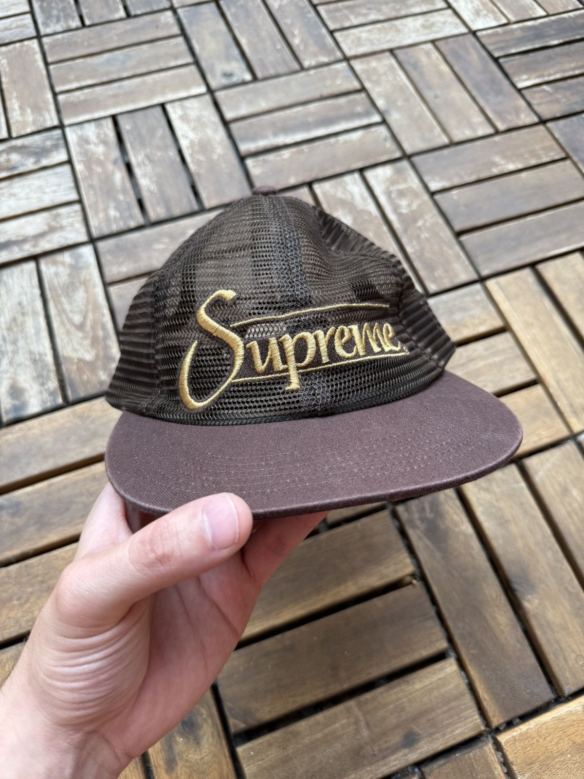 Supreme Supreme Trucker 6 Panel Mesh Brown Size ONE SIZE - 2 Thumbnail