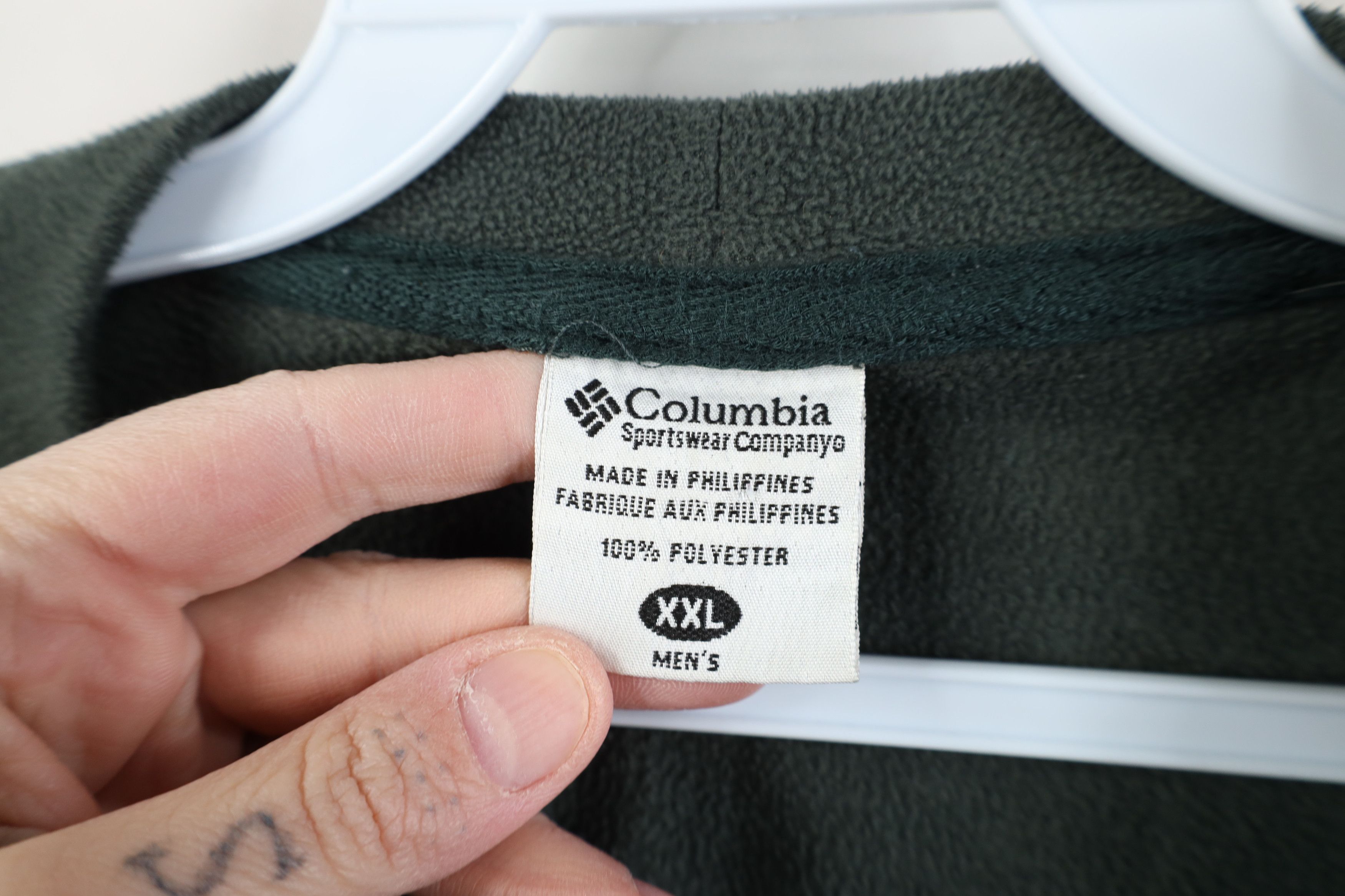 Columbia Vintage Columbia Spell Out Fleece Crewneck Sweater Green Size US XXL / EU 58 / 5 - 9 Thumbnail