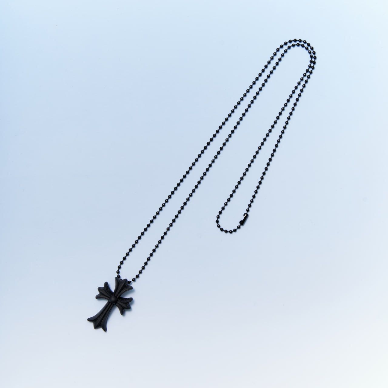 Chrome Hearts CHROME HEARTS Silicrome Cross Necklace Matte Black Size ONE SIZE - 2 Thumbnail