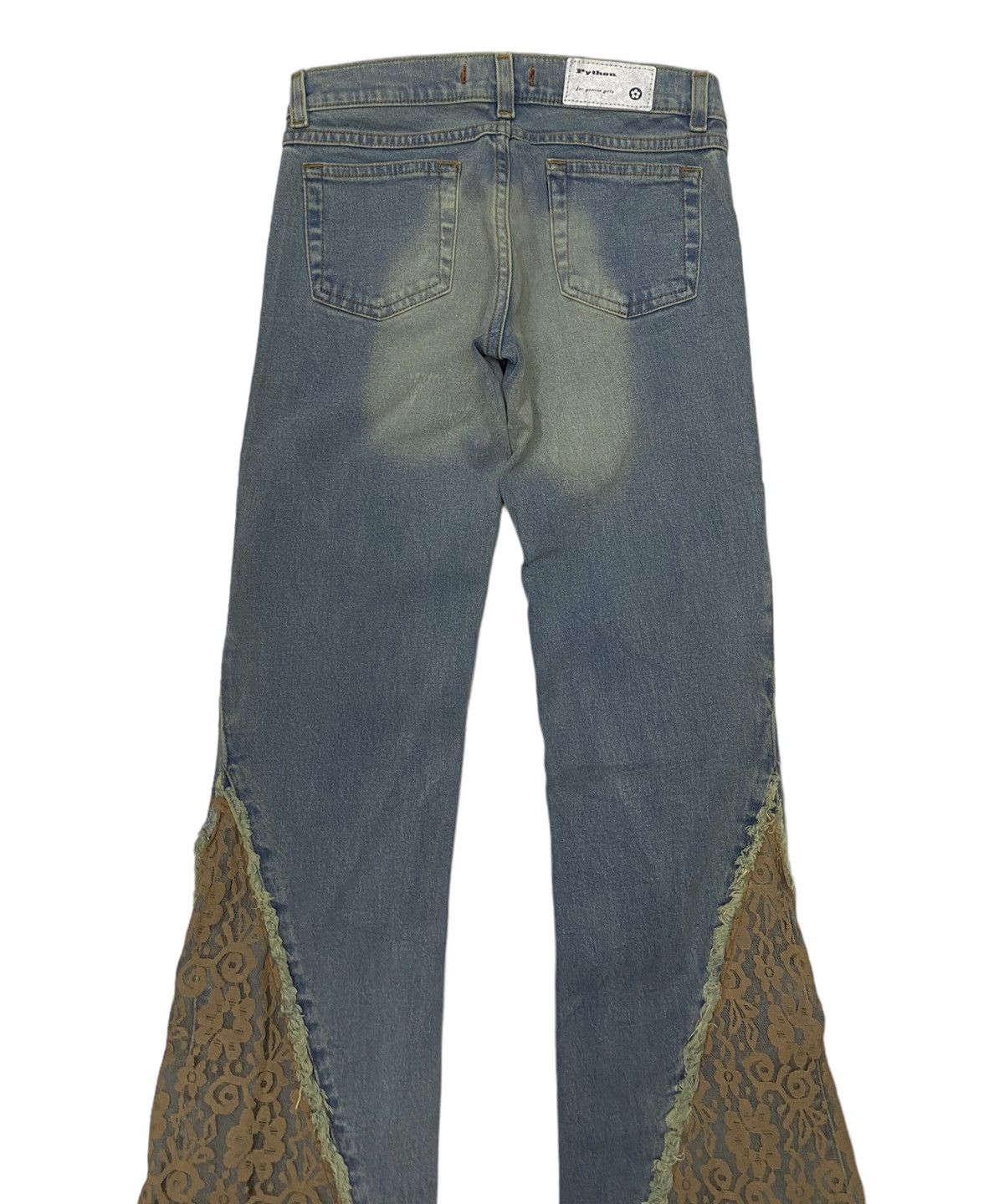 If Six Was Nine FLARE JEANS PYTHON DENIM JEANS IFSIXWASNINE LGB STYLE Size 26" / US 2 / IT 38 - 6 Thumbnail