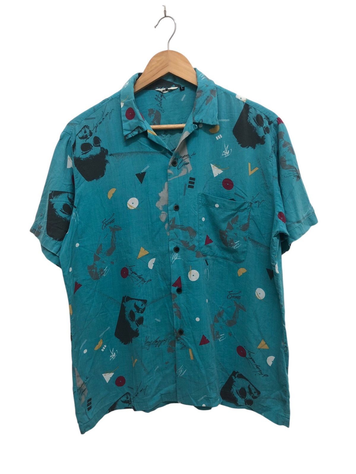 Japanese Brand × Vintage POP 🔥 OFF ROAD PARTY GRAPHIC RAYON OPEN COLLAR SHIRT Size US L / EU 52-54 / 3 - 1 Thumbnail