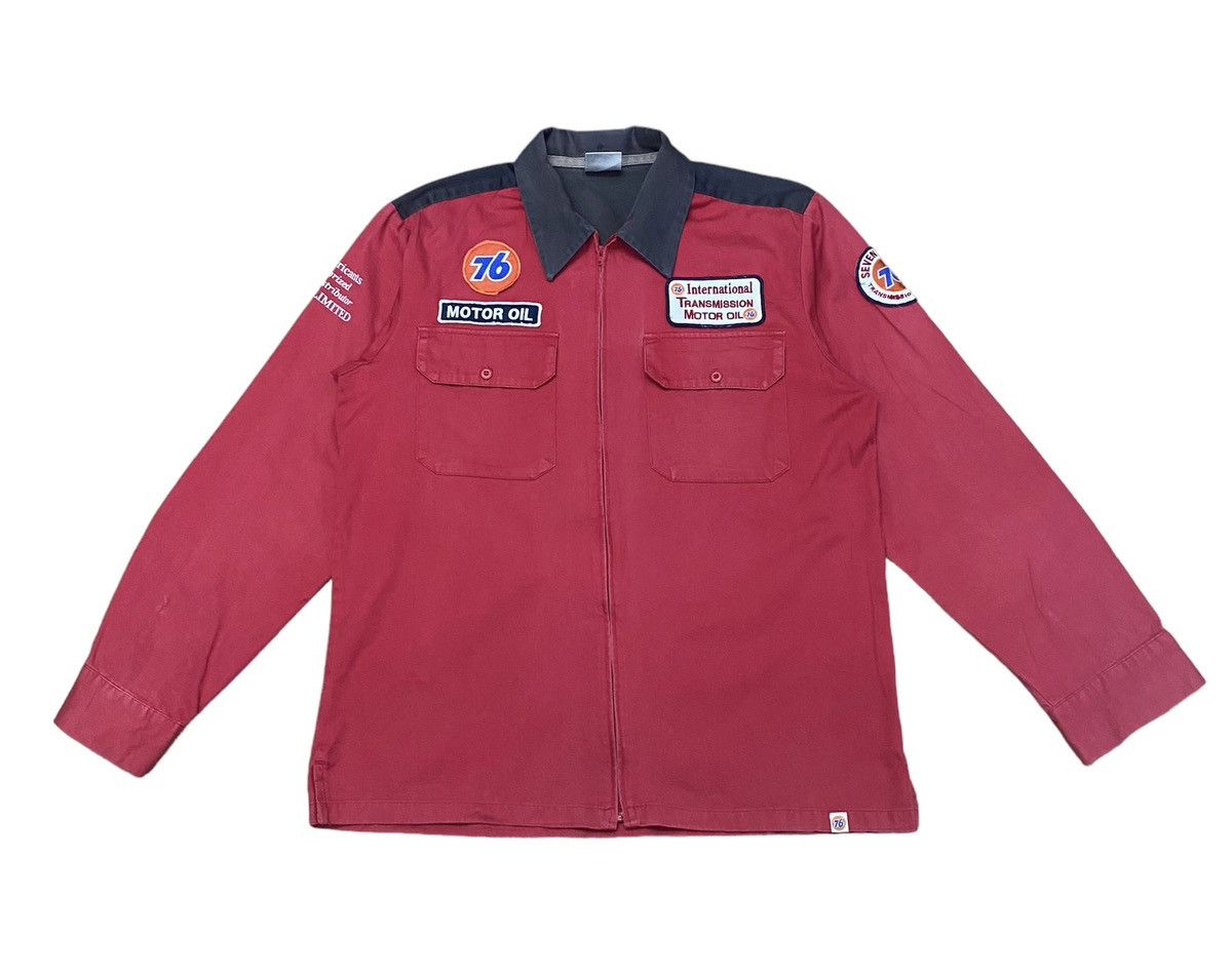 image of Racing x Vintage Lubricant 76 USC Limited Patchwork Jacket in Red, Men's (Size Large)