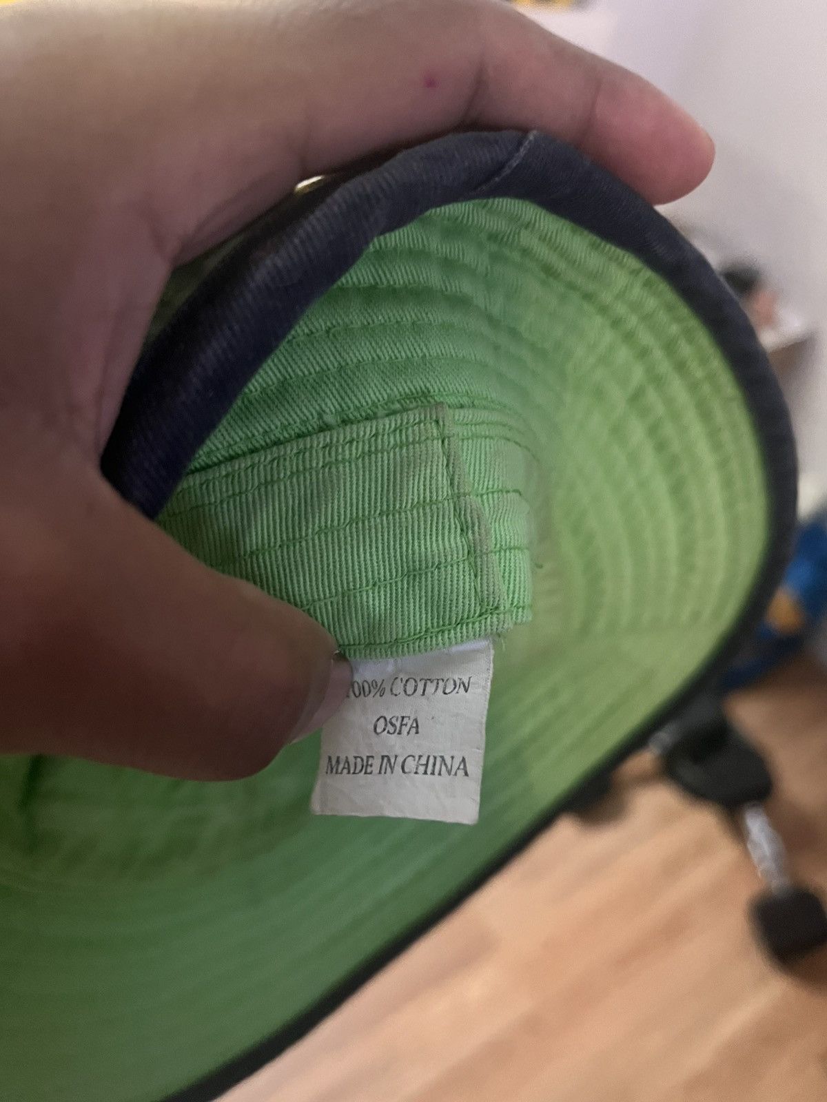 Fubu Vintage FUBU Bucket Hat – Lime Green / Black Size ONE SIZE - 3 Thumbnail