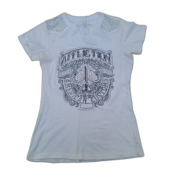 Affliction Y2k Affliction Anerican Customs Spade T-shirt women's Size XS / US 0-2 / IT 36-38 - 2 Thumbnail