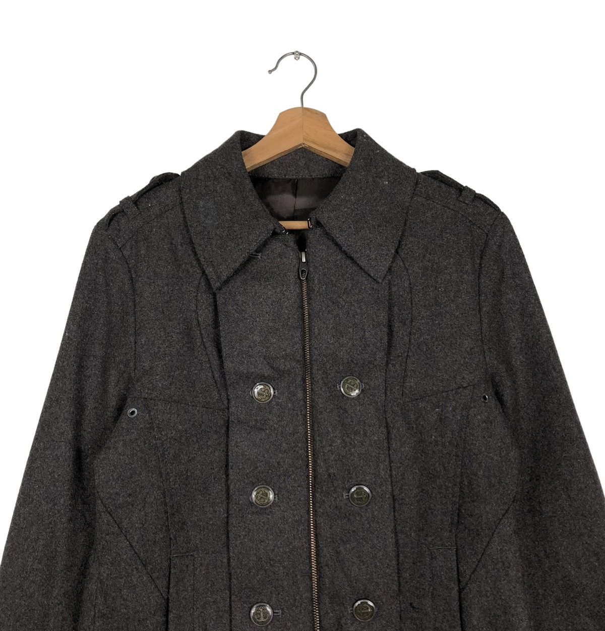 PPFM 🔥VINTAGE WOOL BIKER JACKET PPFM JAPAN DOUBLE LAYER Size US M / EU 48-50 / 2 - 5 Thumbnail