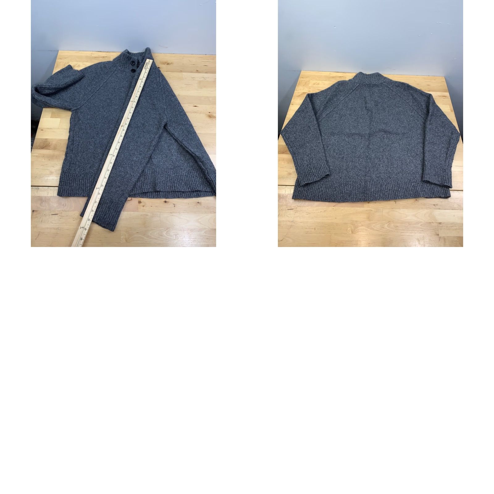 Banana Republic Banana Republic Sweater XL Gray Merino Wool Italian Yarn Mock Neck 10733 Womens Size XL / US 12-14 / IT 48-50 - 8 Thumbnail