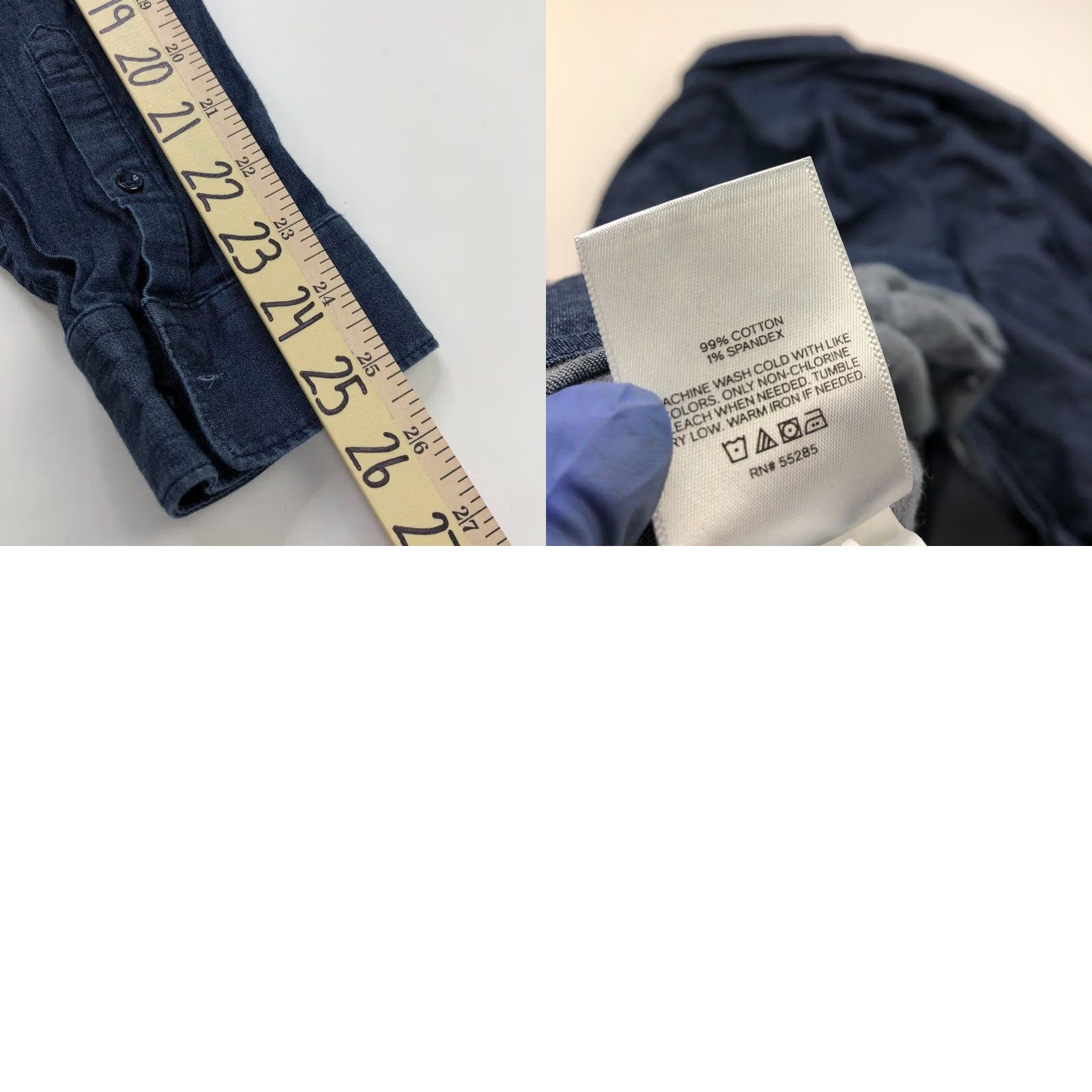 Express Express Blue Button Long Sleeve Shirt Mens 16/16.5 Cotton Casual Collar Shirt NS-1 Size US XL / EU 56 / 4 - 8 Thumbnail