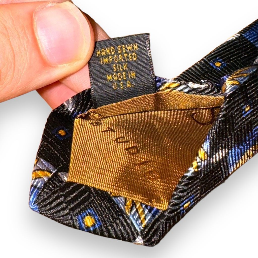 Robert Talbott Robert Talbott Studio Blue & Black Handmade in USA Tie Size ONE SIZE - 6 Thumbnail