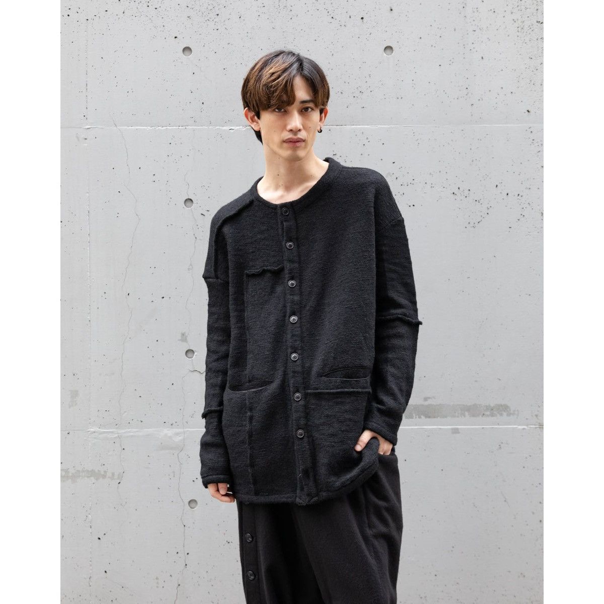 Archivio J.M. Ribot Klasica Sabron Patch Worked Loose Cardigan Wool Japan Size US M / EU 48-50 / 2 - 7 Thumbnail