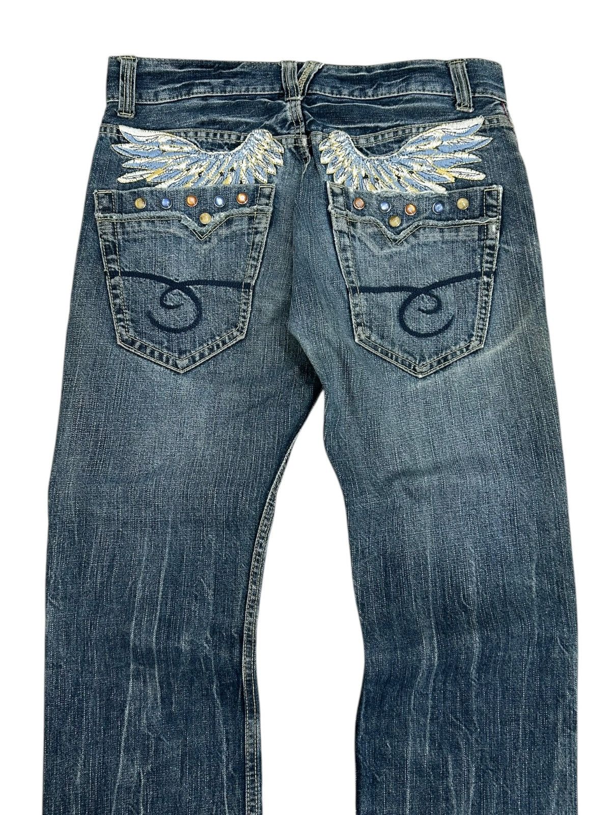 Japanese Brand × Tornado Mart Winger Japan Patch Embellishments Blue Way Distressed Jean Size US 31 - 17 Thumbnail