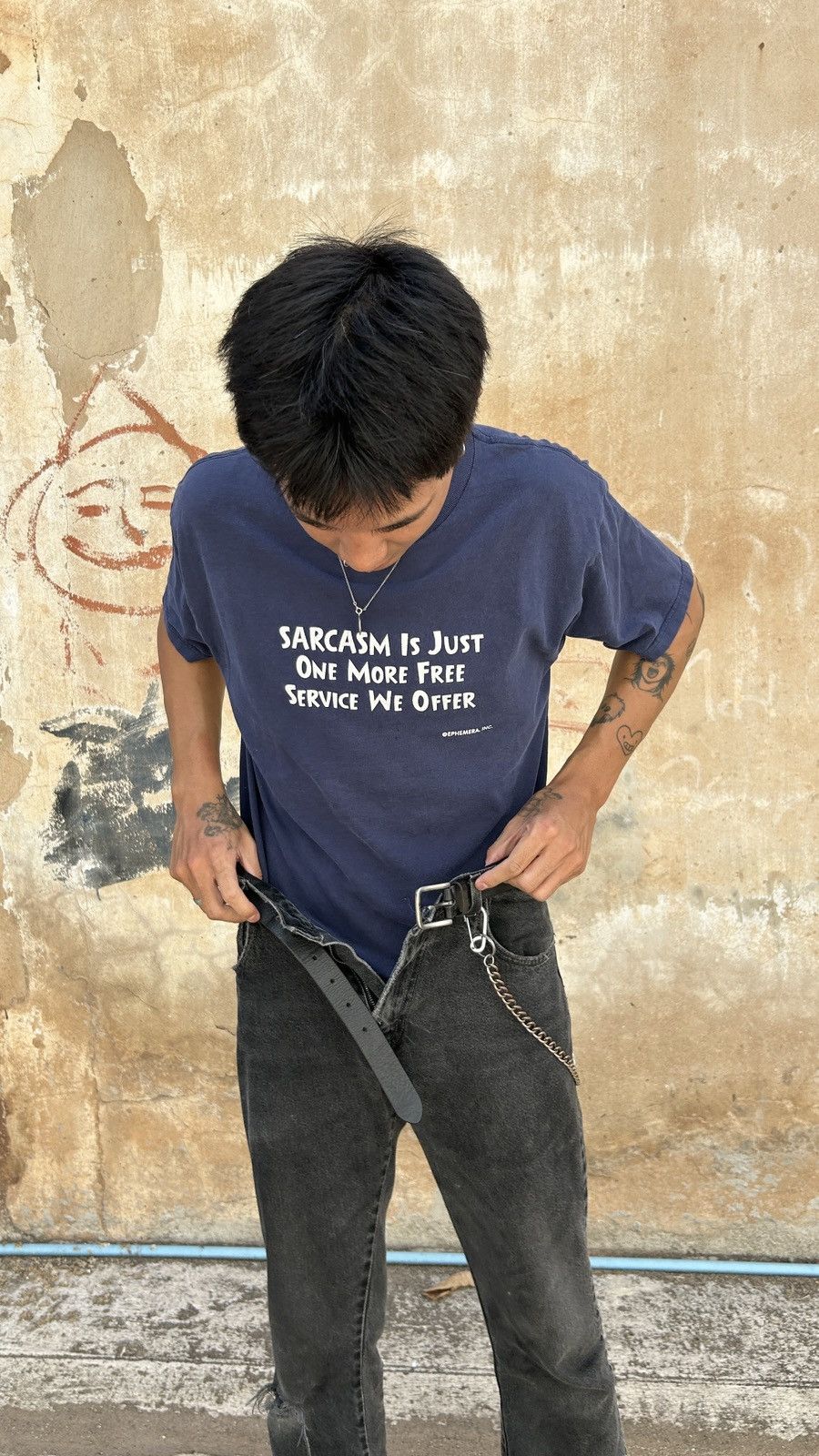 Vintage 1990s Sarcasm T-Shirt Size US L / EU 52-54 / 3 - 5 Thumbnail