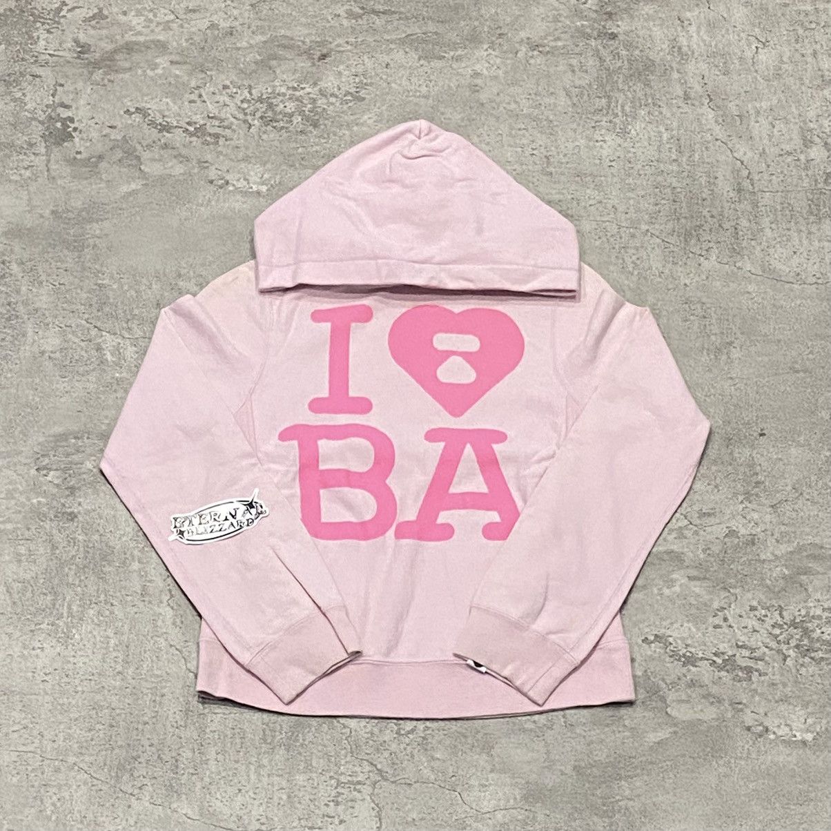 Bape Bape I Love BA Hoodie Pink Size XXS / US 00 / IT 34 - 1 Thumbnail
