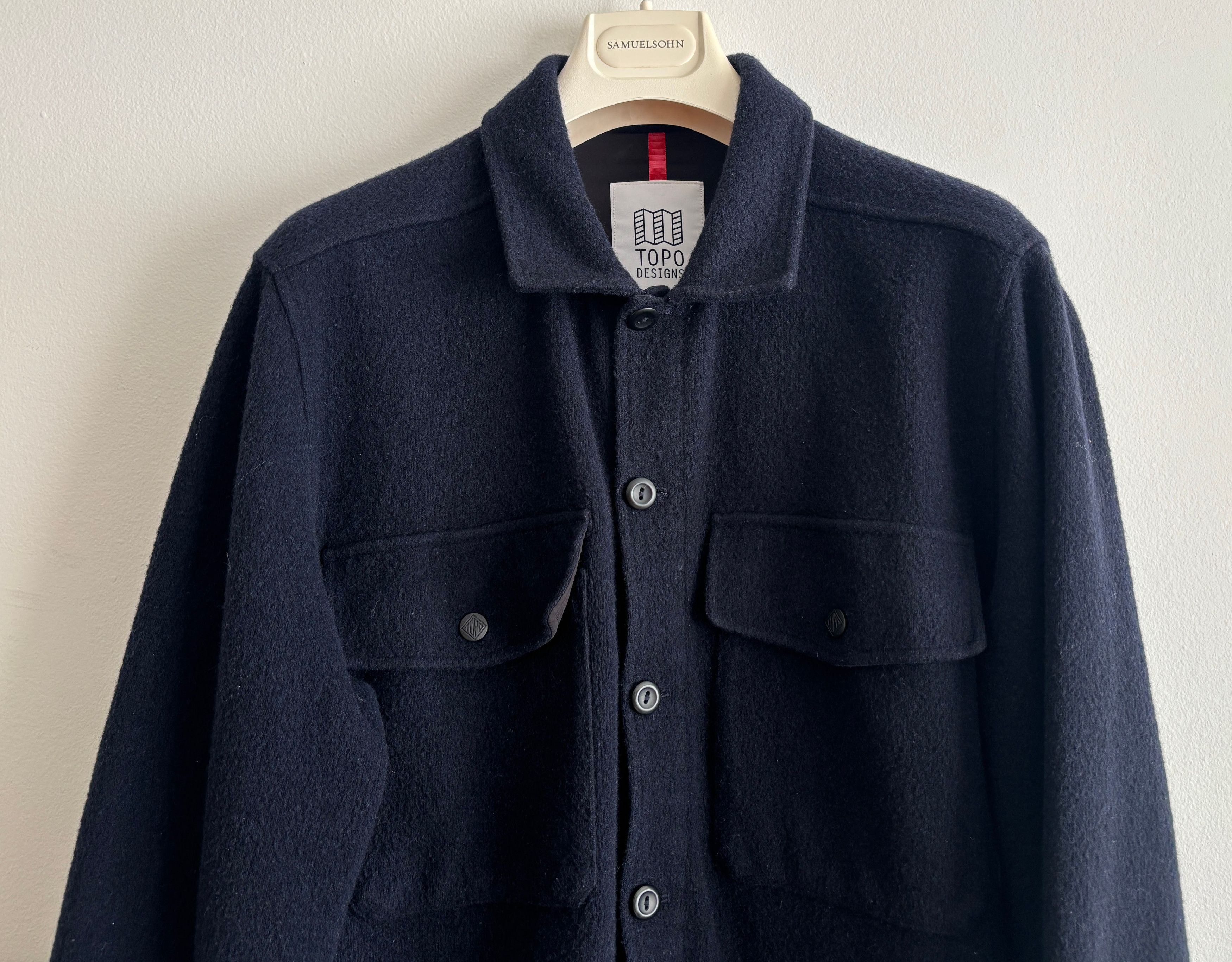 Topo Designs $170 Navy Blue Wool Shirt Jacket/ Shacket/ Overshirt - Large Size US L / EU 52-54 / 3 - 4 Thumbnail