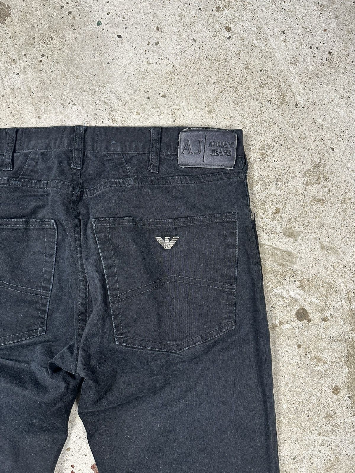 Armani × Giorgio Armani × Vintage Vintage Y2K Armani Jeans Black Pants Size US 31 - 14 Thumbnail