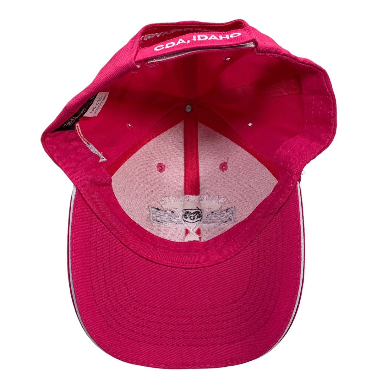Vintage VTG Dave Smith Frontier Sales Coeir D'Alene Idaho Pink Hat Size ONE SIZE - 5 Thumbnail