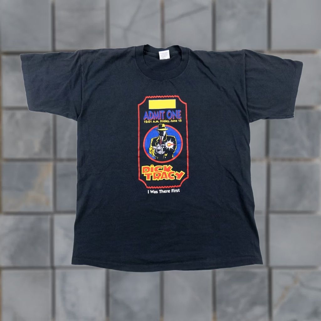 Vintage VINTAGE Dick Tracy Shirt Mens XL Black 90s Movie Tee Promo Single Stitch Shirt Mens XL Black 90s Dick Tracy T-Shirt Size US XL / EU 56 / 4 - 1 Thumbnail