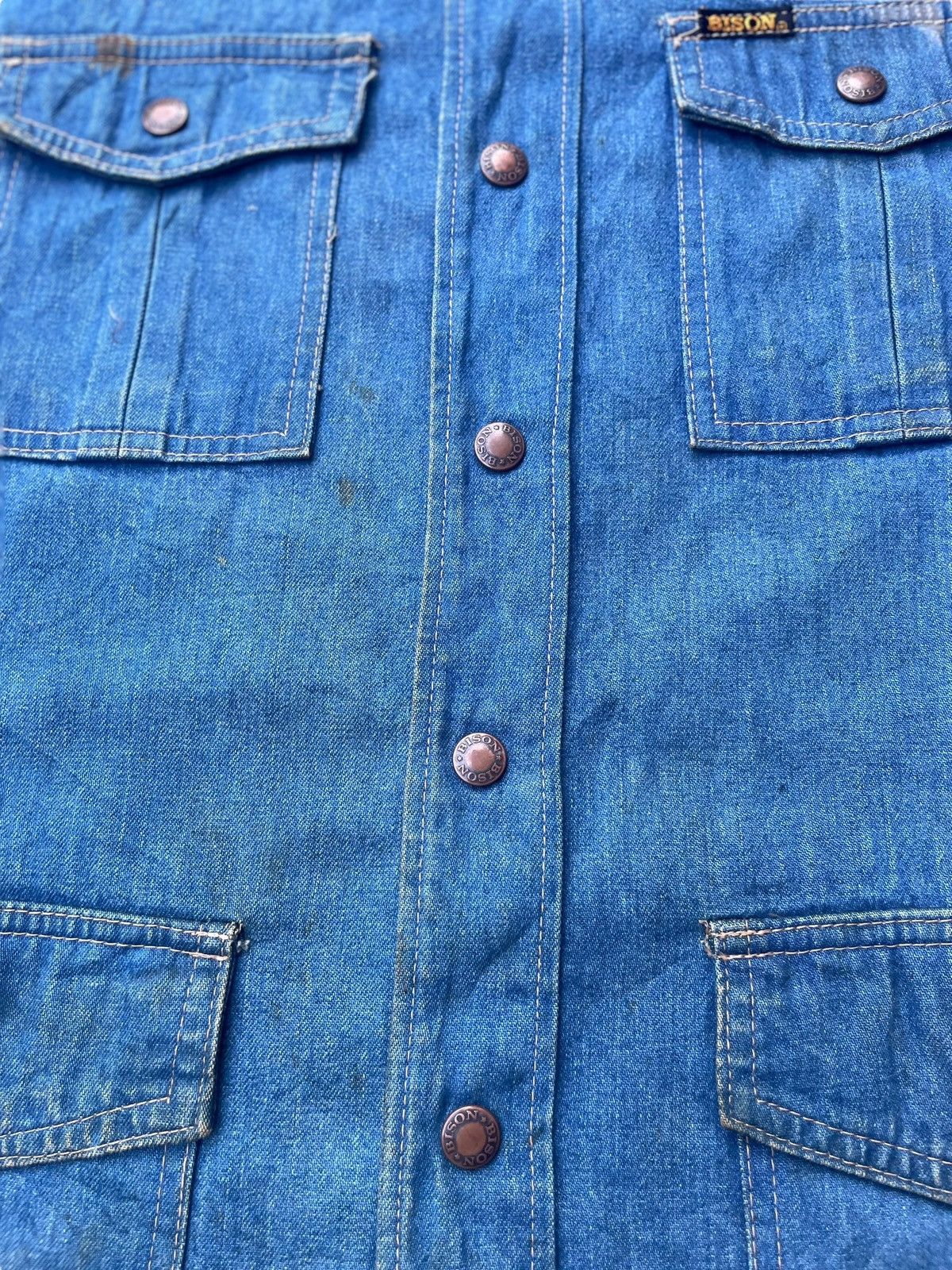 Japanese Brand Vintage Bison Denim Jacket Size US M / EU 48-50 / 2 - 6 Thumbnail