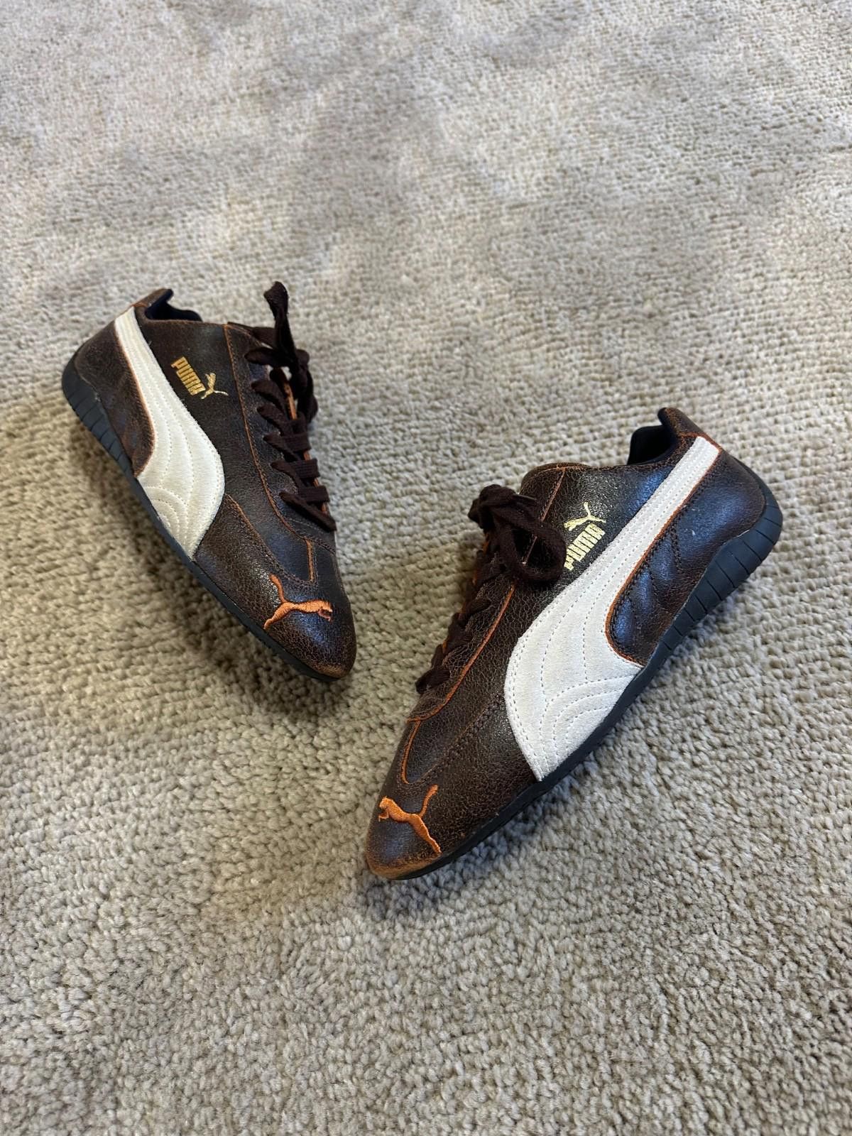 Puma Vintage Puma SpeedCat Brown Leather Size 38 US6 Size US 5 / IT 35 - 1 Thumbnail