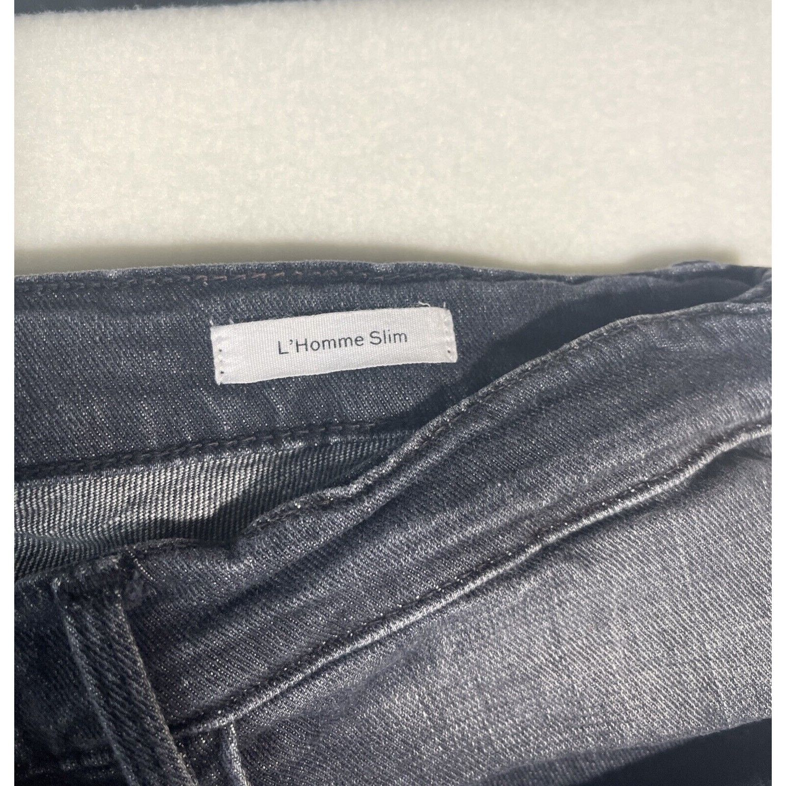 Frame Frame Jeans Women’s Size 33 L'Homme Slim Black Denim Pants Size 33" - 3 Thumbnail