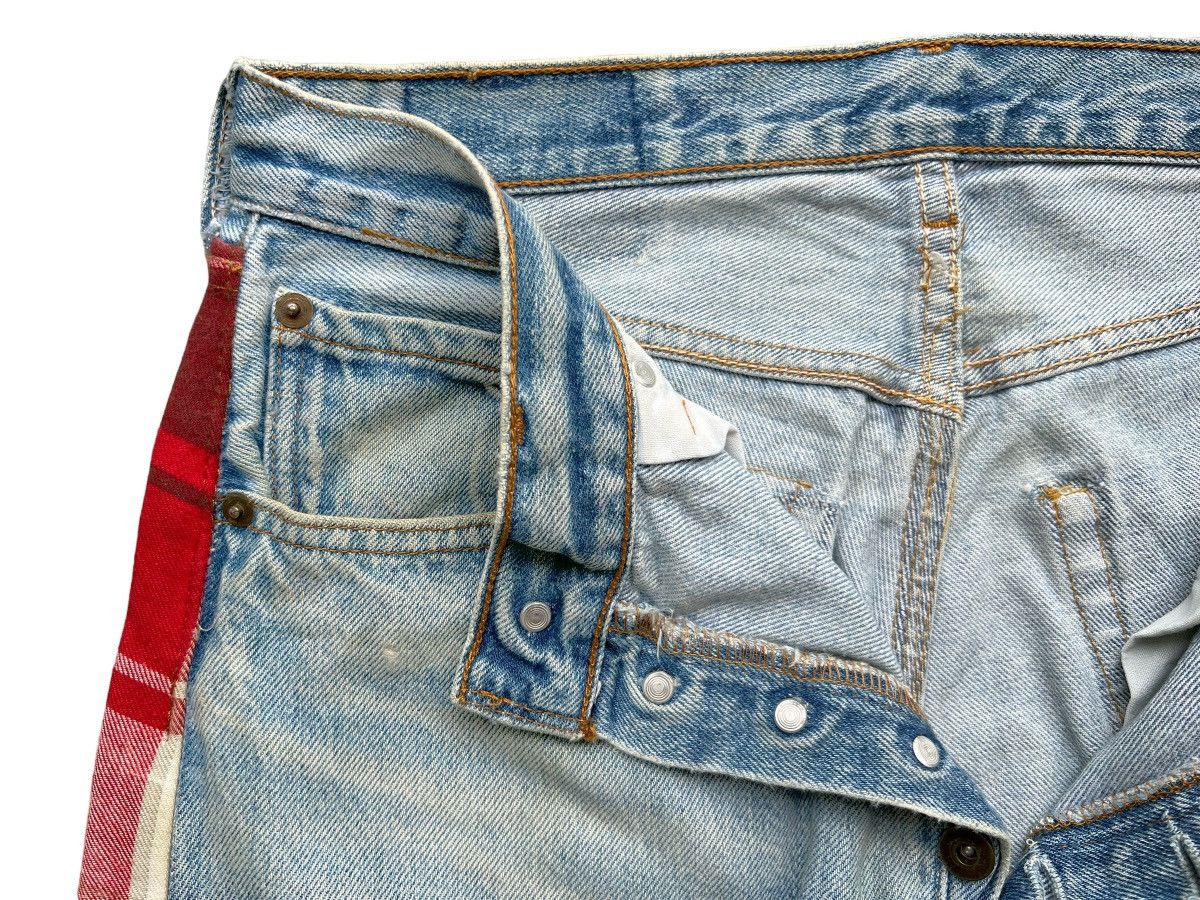 Seditionaries 🔥Japanese Brand Patchwork Ripped Checkered Plaid Denim Jeans Size US 31 - 8 Thumbnail