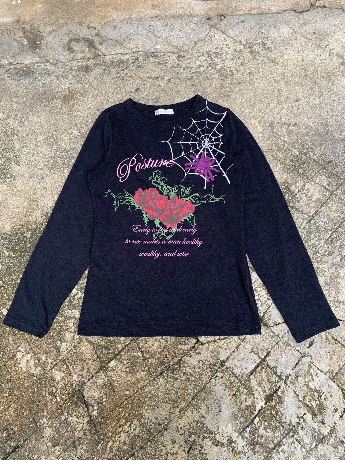 If Six Was Nine × Japanese Brand y2k secure pomme Japan Spyder Quotes Embroidery Graphic Top Size M / US 6-8 / IT 42-44 - 1 Thumbnail