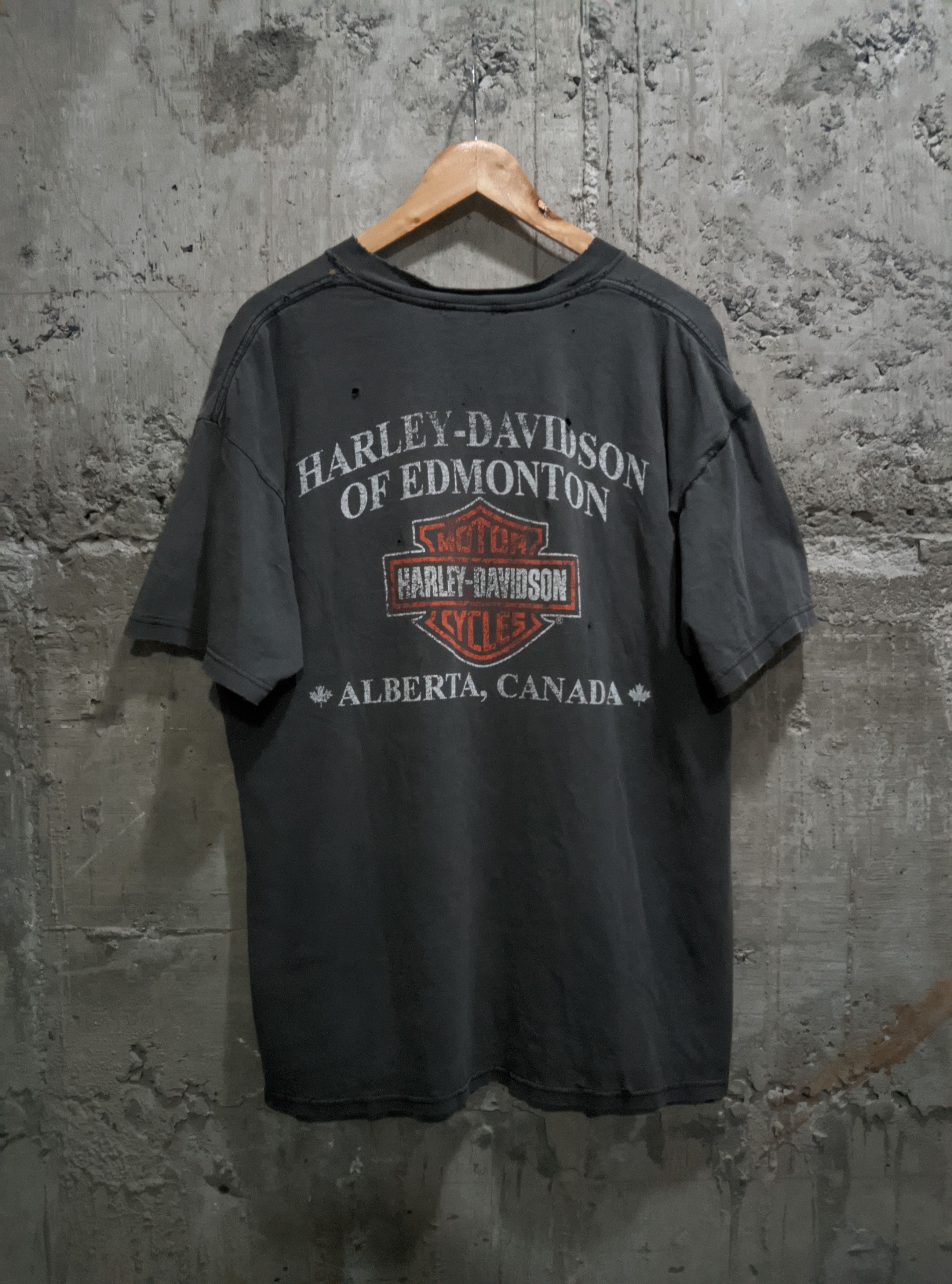 Harley Davidson Vintage 90s thrashed Harley Davidson distress grunge WCC ERD Size US XL / EU 56 / 4 - 2 Thumbnail
