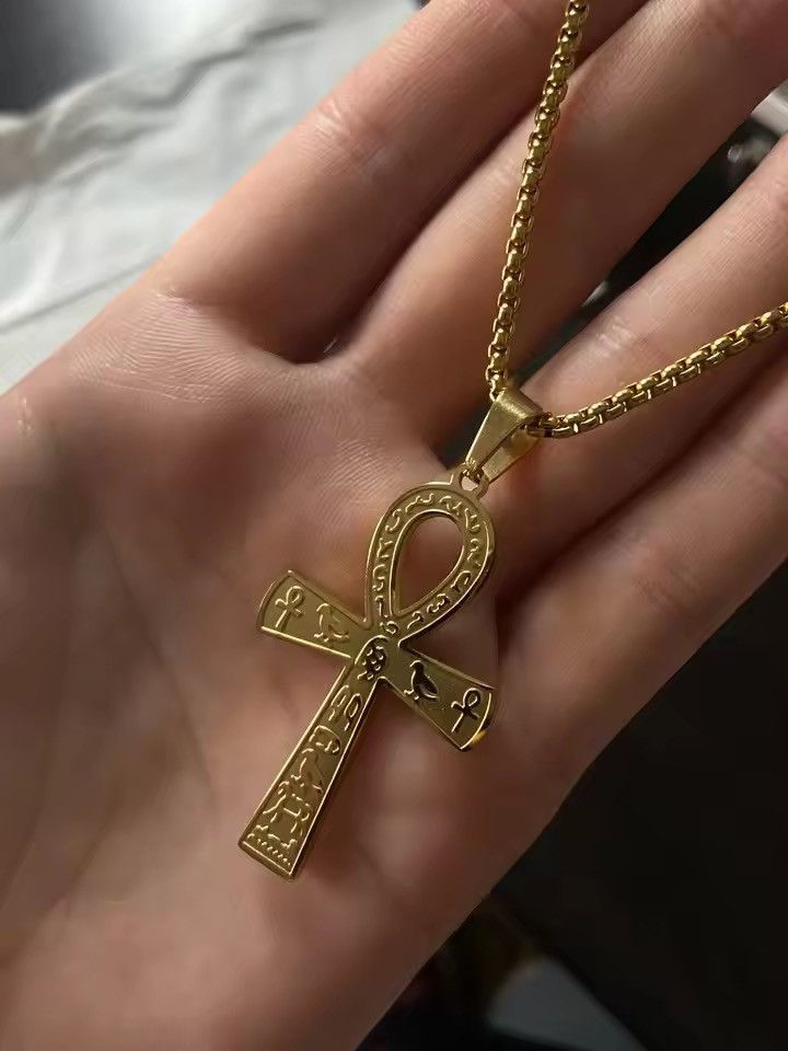 Jewelry Egyptian Ankh Cross Pendant Necklace Size ONE SIZE - 1 Thumbnail