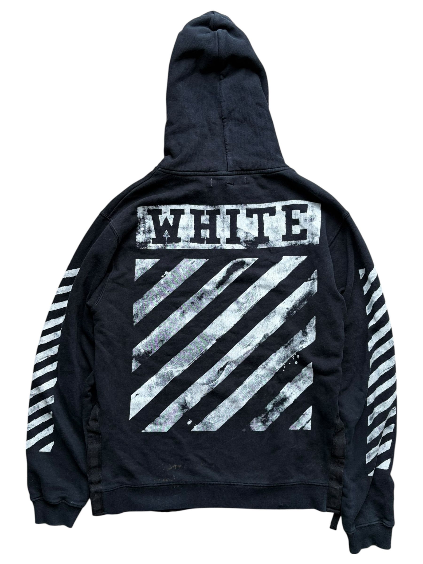 Off-White Off White Black Waves Striped Hoodie Size US M / EU 48-50 / 2 - 2 Thumbnail