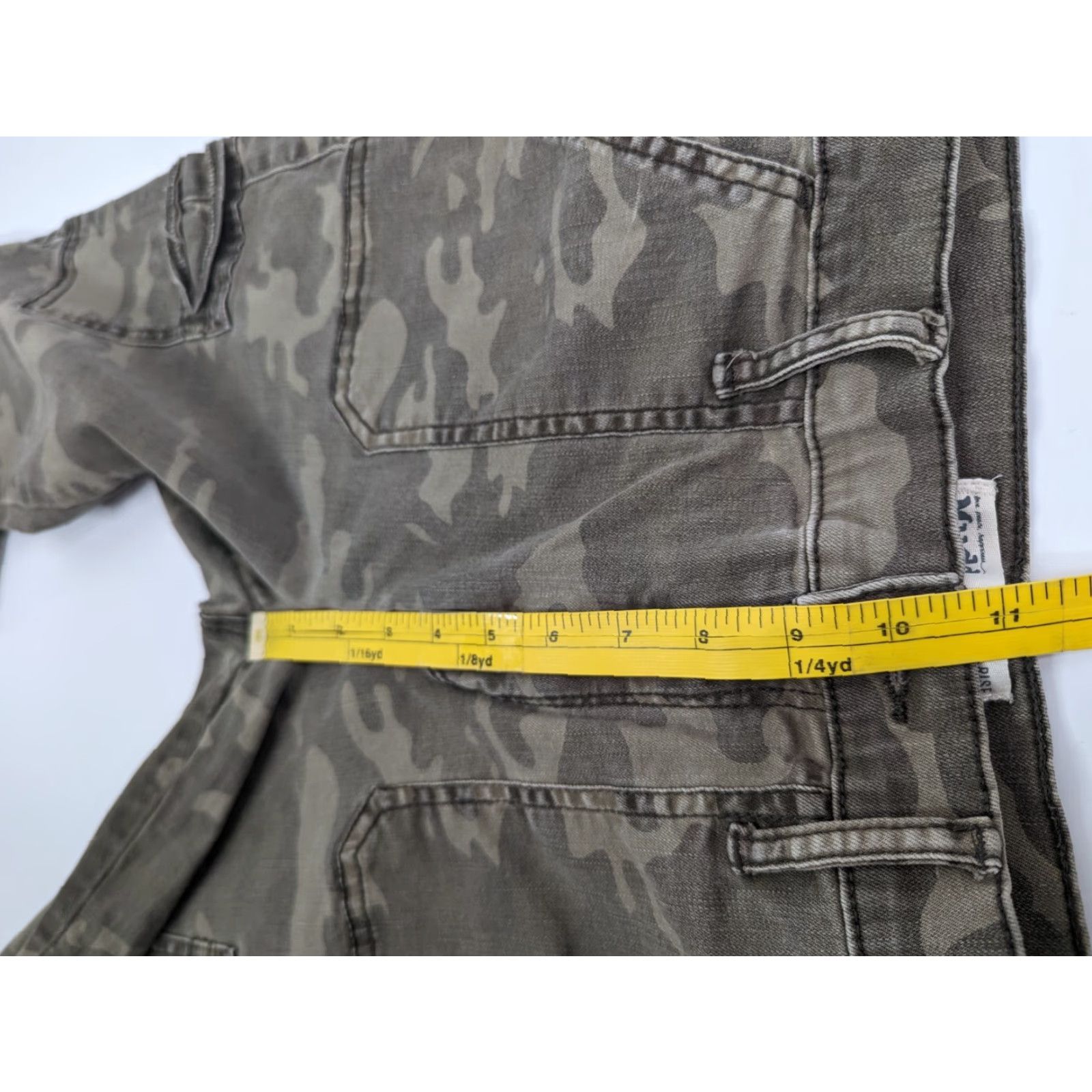 Vintage Mudd Jeans JEGGING High Rise Cargo Pocket Camouflage Green Size 13 Women's Regular Denim Cotton Blend Broad Belt Loops Size 34" / US 12 / IT 48 - 7 Thumbnail