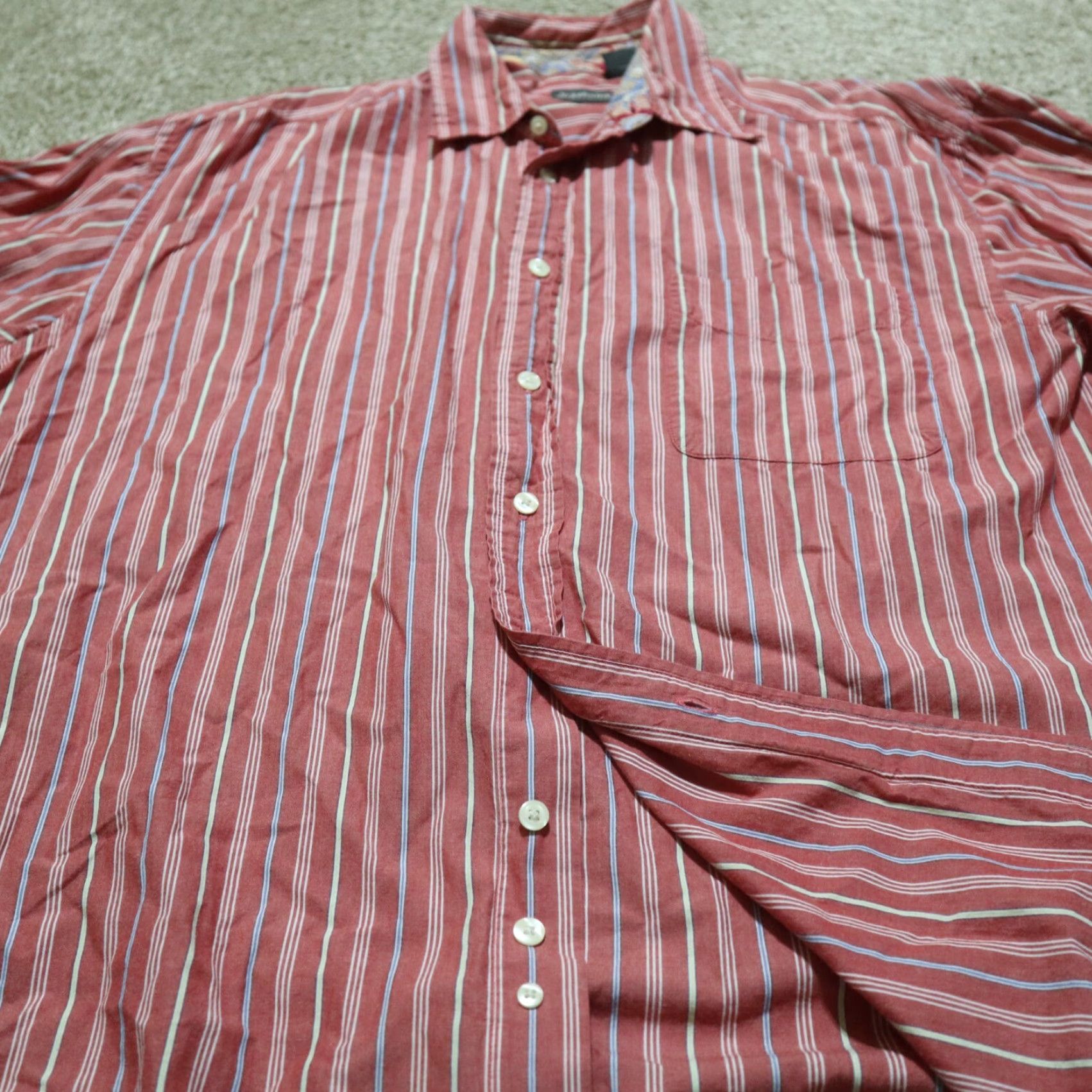 Vintage St John's Bay Shirt 100% Cotton Red Plaids & Checks Button-Up Long Sleeve Mens L Large Size US L / EU 52-54 / 3 - 4 Thumbnail