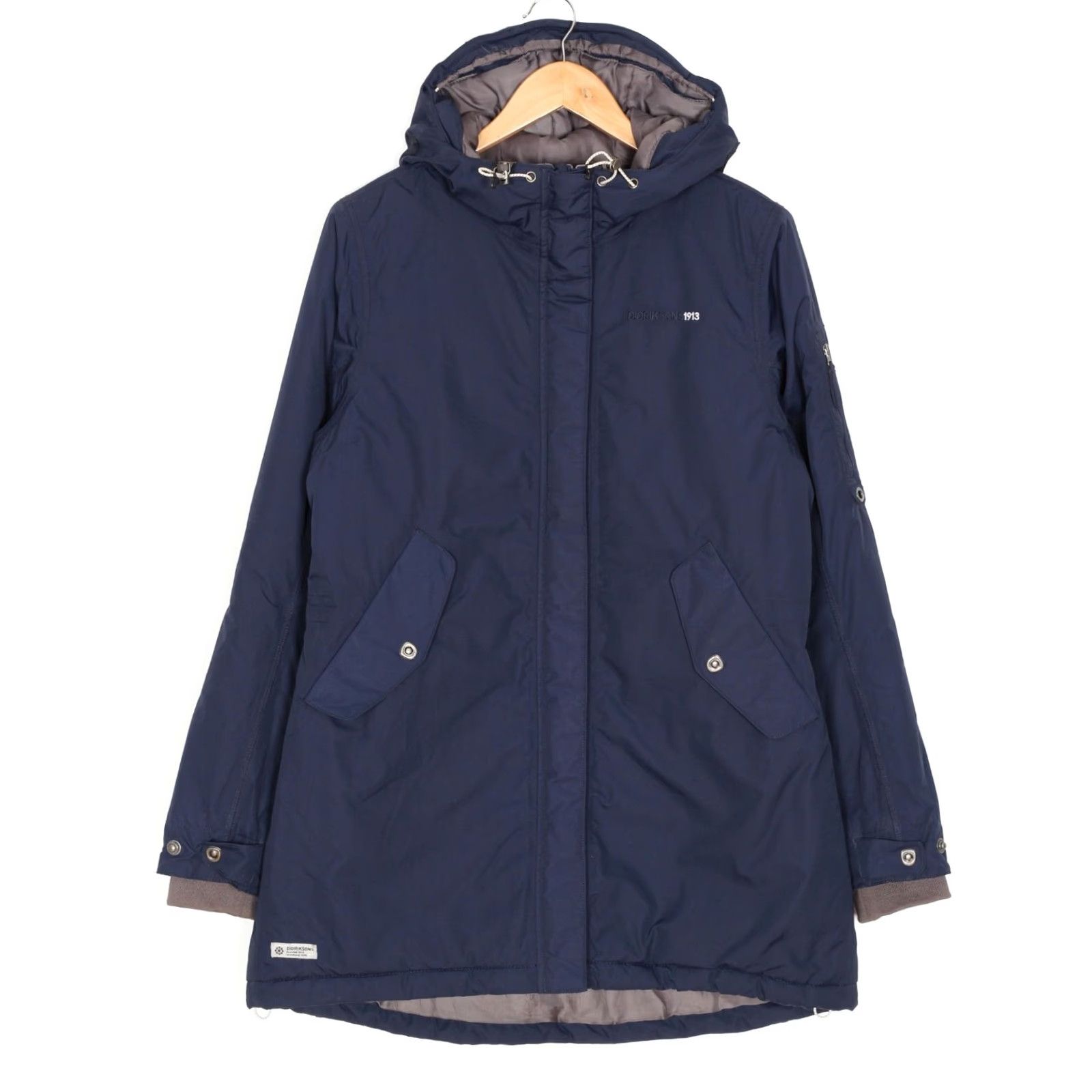 Vintage DIDRIKSONS LETISHA Jacket Women Size EU 40 L UK 14 Hooded Waterproof Parka Coat Blue XS? Size S / US 4 / IT 40 - 2 Thumbnail