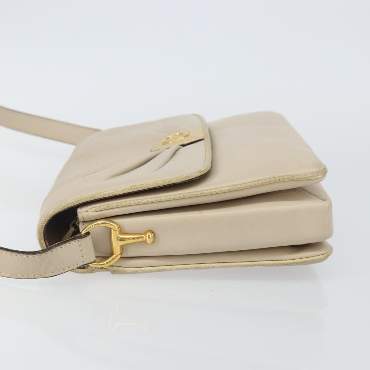 Celine CELINE Shoulder Bag Leather Beige Gold Size ONE SIZE - 5 Thumbnail