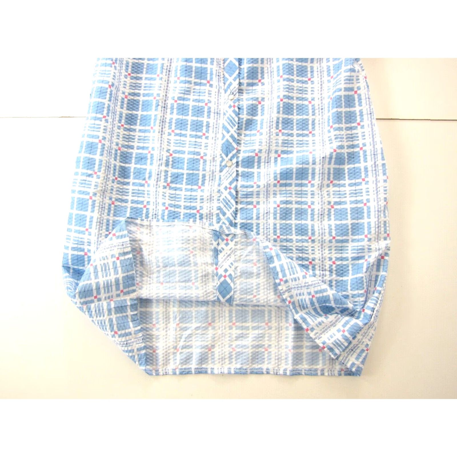Vintage VINTAGE Casual Nights Dress Casual Nights Cotton Blue White Pink Plaid Floral Snap Pocket Midi House Dress Medium Women Pockets Floral 50s 60s Size M / US 6-8 / IT 42-44 - 7 Thumbnail