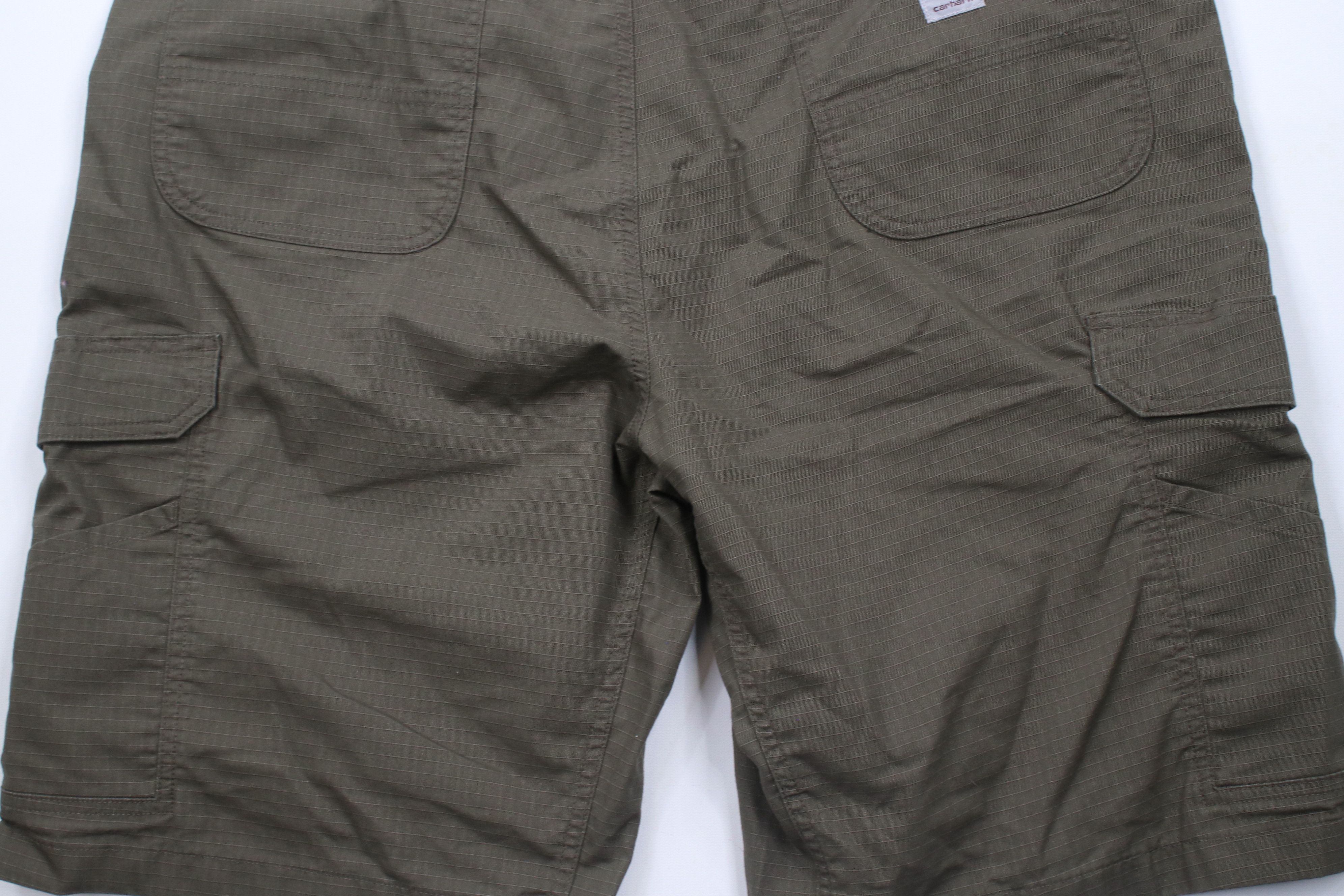 Carhartt × Vintage Vintage Y2K Carhartt Relaxed Fit Ripstop Cargo Shorts Green Size US 42 / EU 58 - 9 Thumbnail