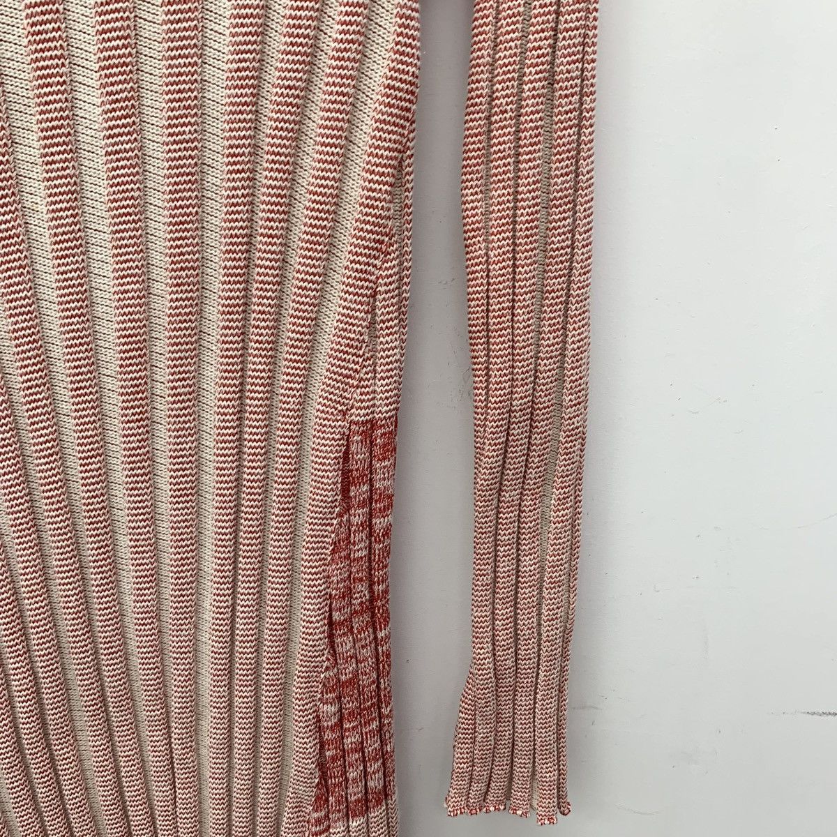 Celine Celine Pink Vertical Stripe Cotton Long Sleeve Knit Dress Size M / US 6-8 / IT 42-44 - 4 Thumbnail