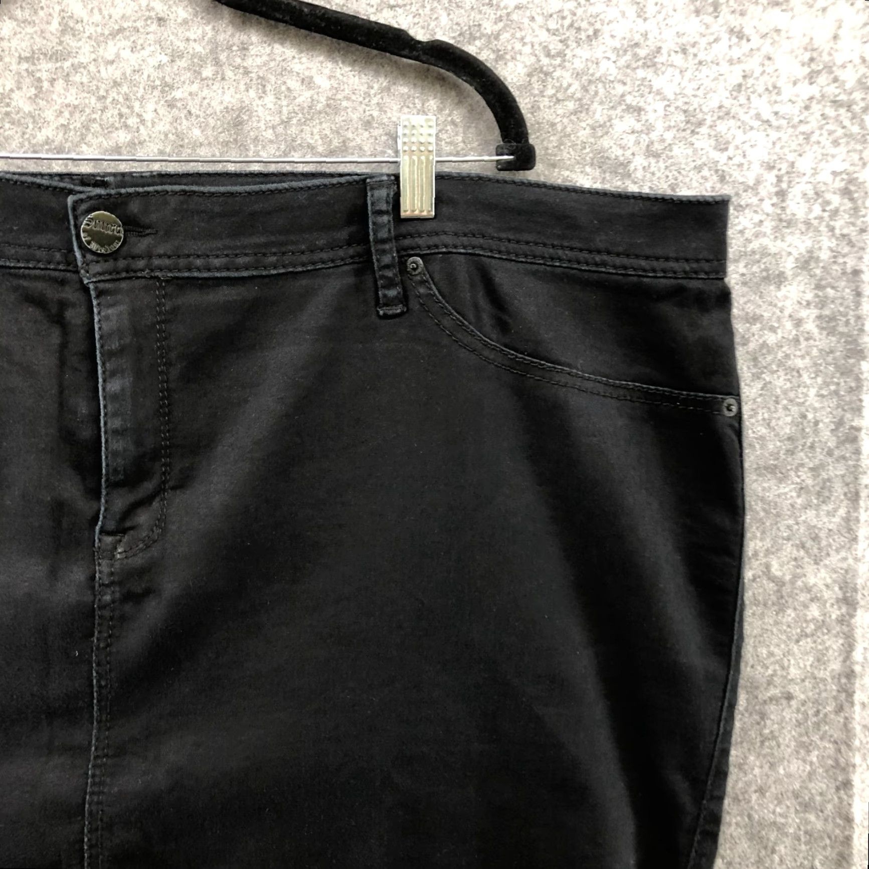 Vintage Source Of Wisdom Womens Skirt Mini Plus Size 26 Stretch Black Cotton Spandex Short Casual 26 Womens Size 26" / US 2 / IT 38 - 5 Thumbnail