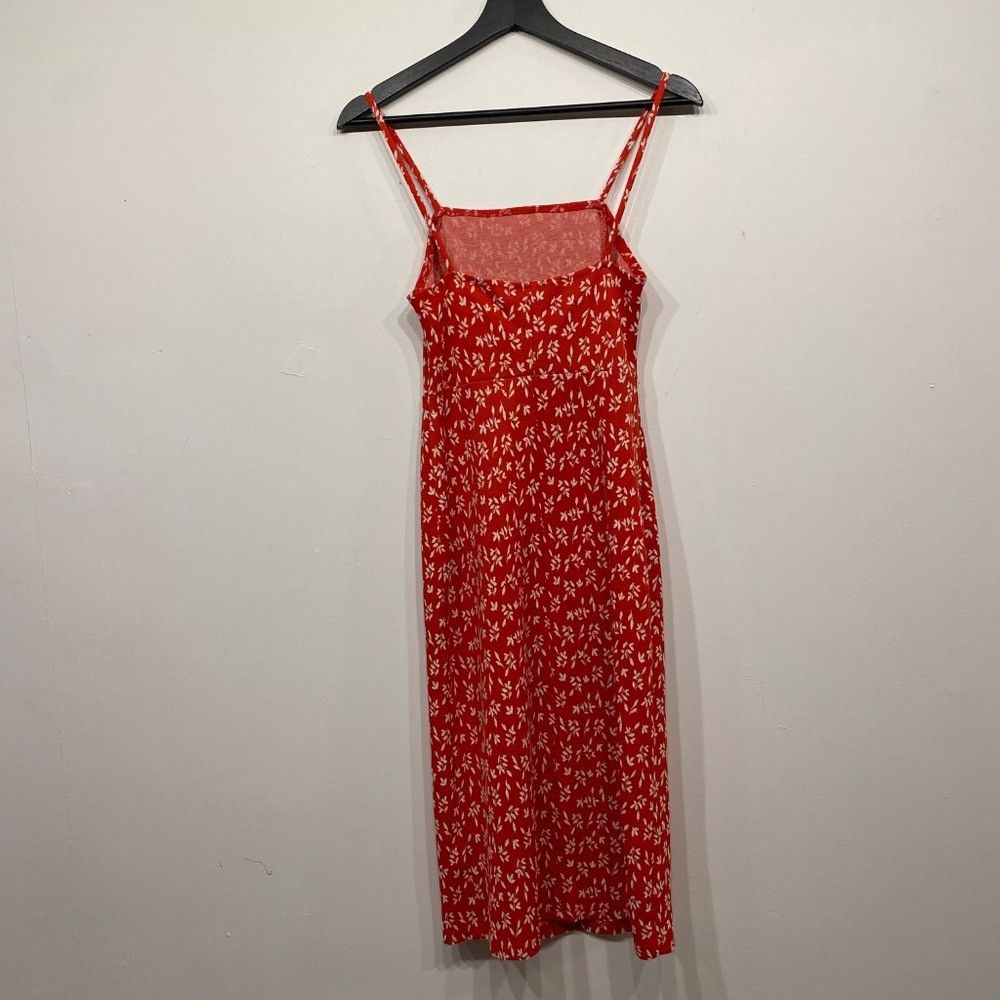 Zara Zara Spaghetti Strap Red Floral Square Neckline Midi Sweater Size S / US 4 / IT 40 - 3 Thumbnail