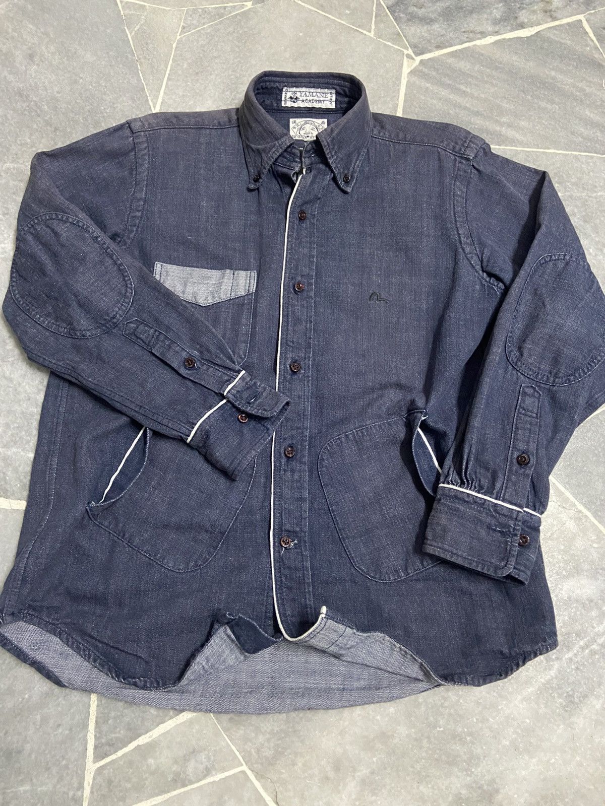 Evisu Evisu Yamane Denim Shirt Embroidery Logo Longsleeve Size US M / EU 48-50 / 2 - 5 Thumbnail