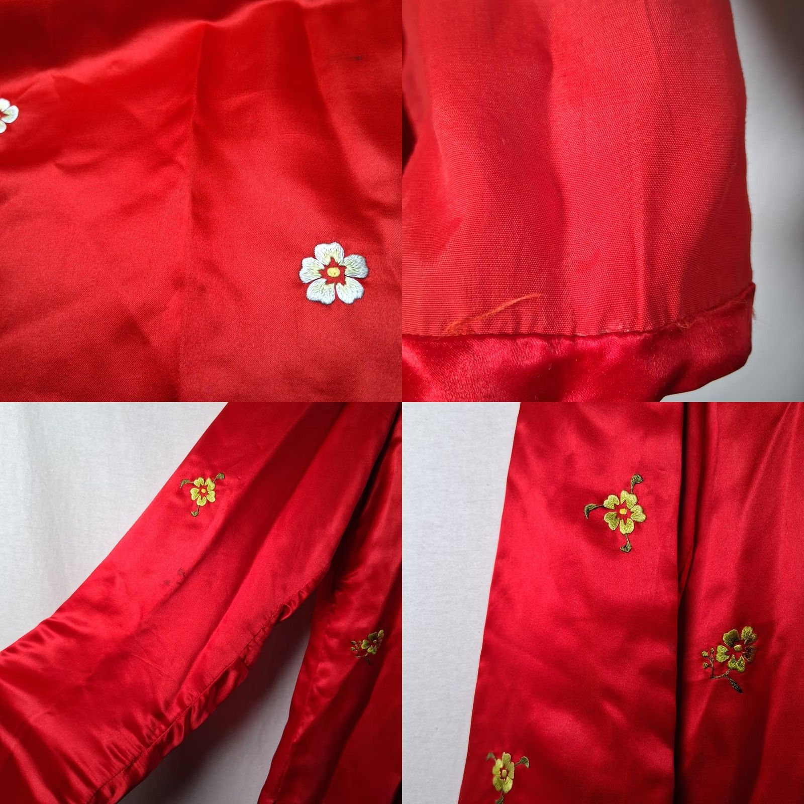 Vintage Asian Silk Jacket Women 34 Red Floral Embroidered Lined Traditional Ethnic READ Size XXS / US 00 / IT 34 - 10 Thumbnail