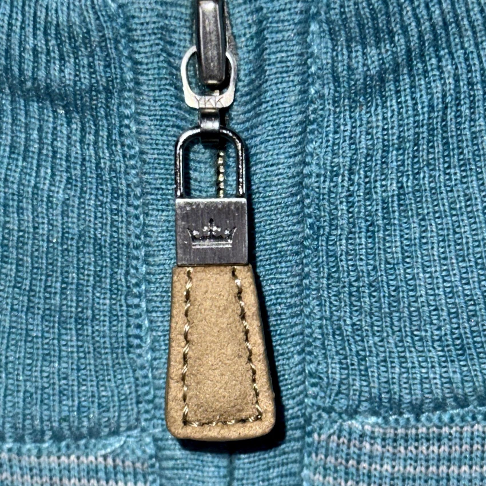 Peter Millar Peter Millar Sweater Mens Large Blue Quarter Zip Crown Soft Cotton Silk Knit Mens L Blue 1/4 Zip Mock Neck Knit Crown Detail Size US L / EU 52-54 / 3 - 5 Thumbnail