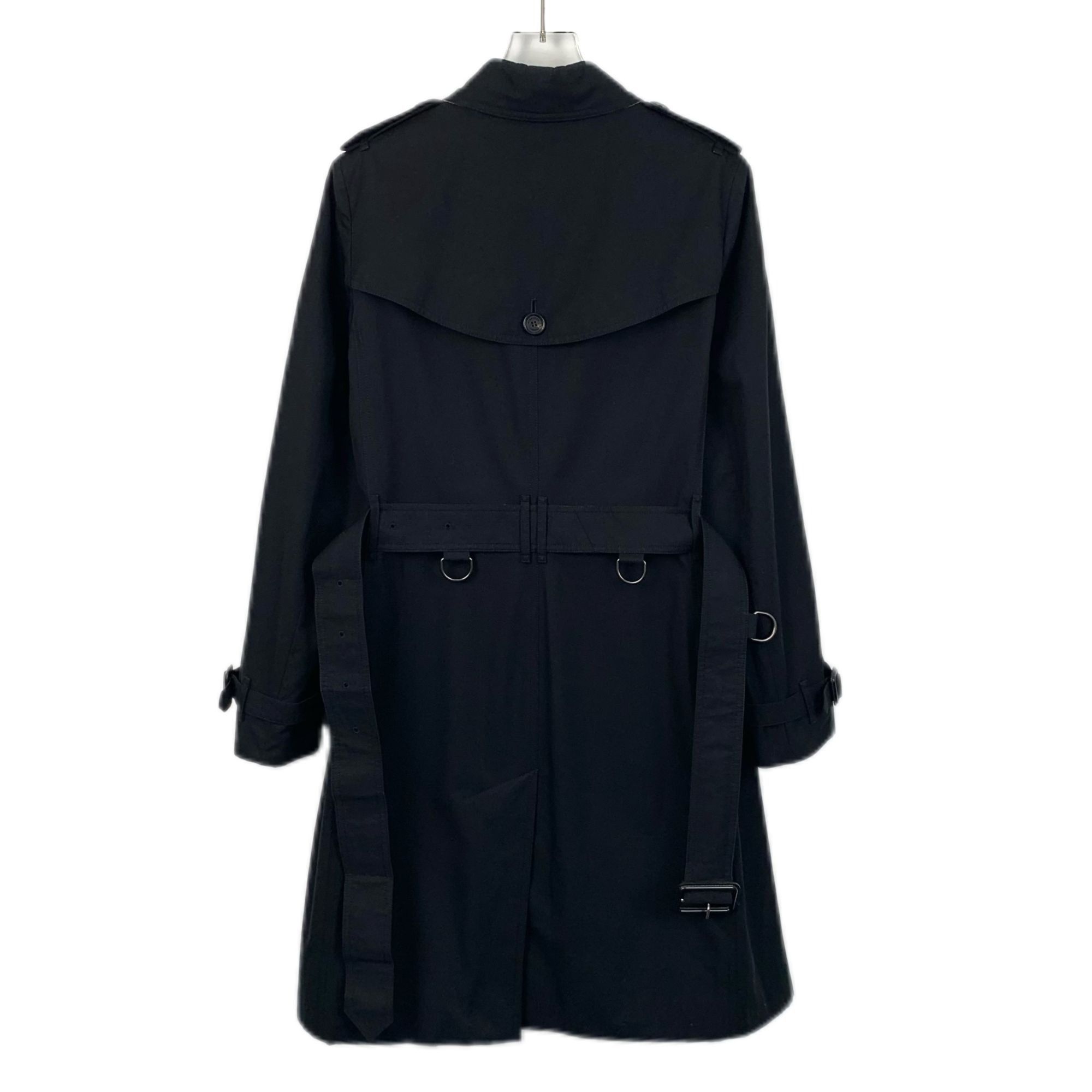 Burberry Burberry Black Cotton Double-Breasted Trench Coat With Belt Size S / US 4 / IT 40 - 9 Thumbnail