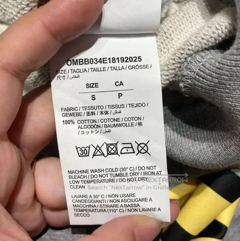 Off-White Off-White Gray Cotton Long Sleeve Hoodie . Size US S / EU 44-46 / 1 - 4 Thumbnail