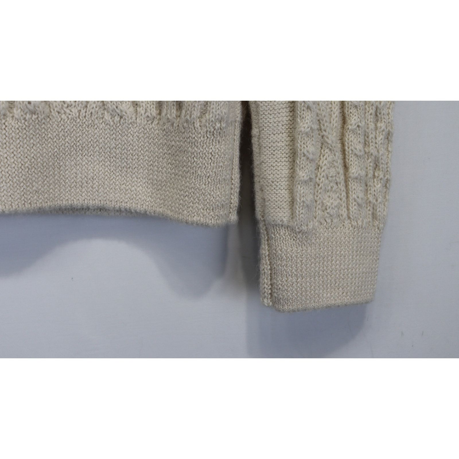 Bottega Veneta o1rshd1 MW Alpaca Aran Knitwear Sweater in Bone Size US L / EU 52-54 / 3 - 10 Thumbnail