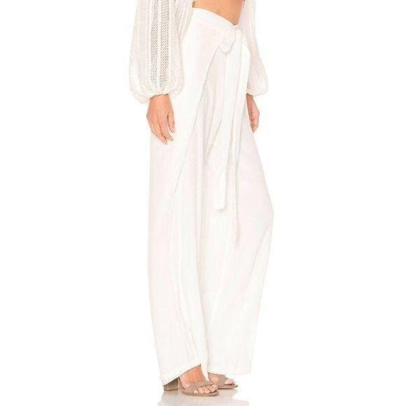 Other Jens Pirate Booty White Wedding High-Waist Wide-Leg Pants Size 26" / US 2 / IT 38 - 3 Thumbnail